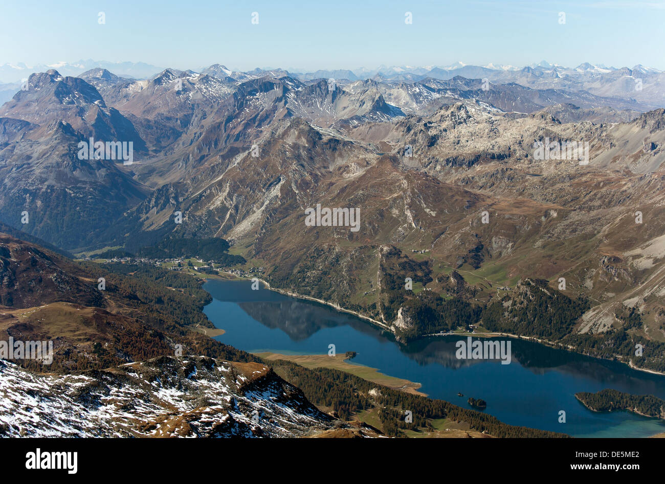 Surlej, Schweiz, auf der Bernina-Bergkette im Oberengadin Stockfoto