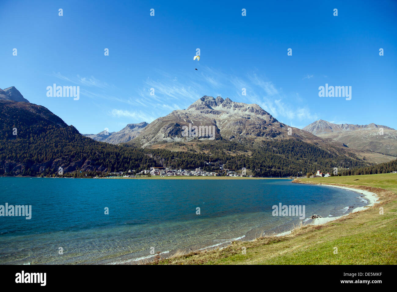 Surlej, Schweiz, Oberengadin-Silvaplana in der Bernina Bergen umgeben Stockfoto