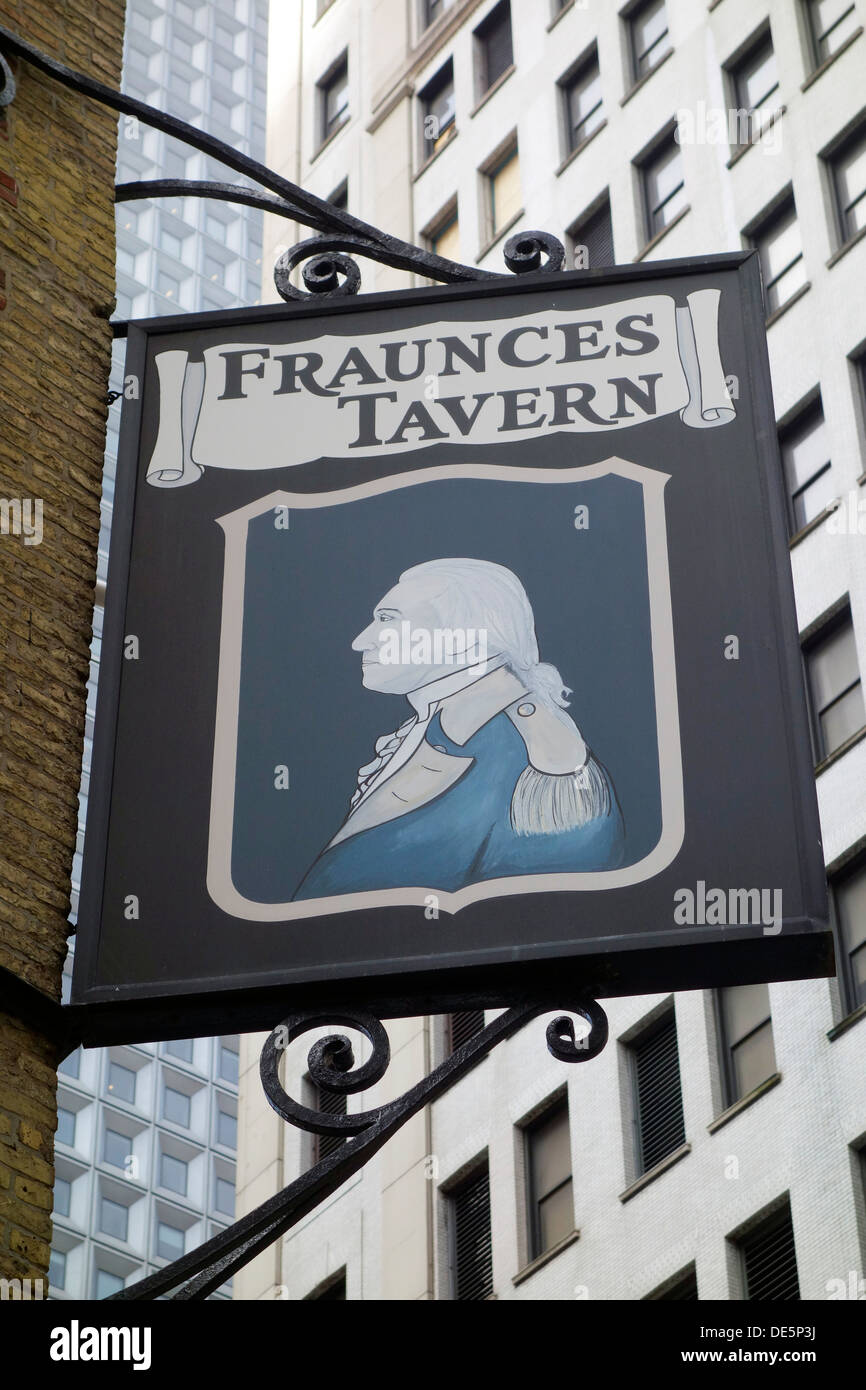 Fraunces Tavern Zeichen Stockfoto