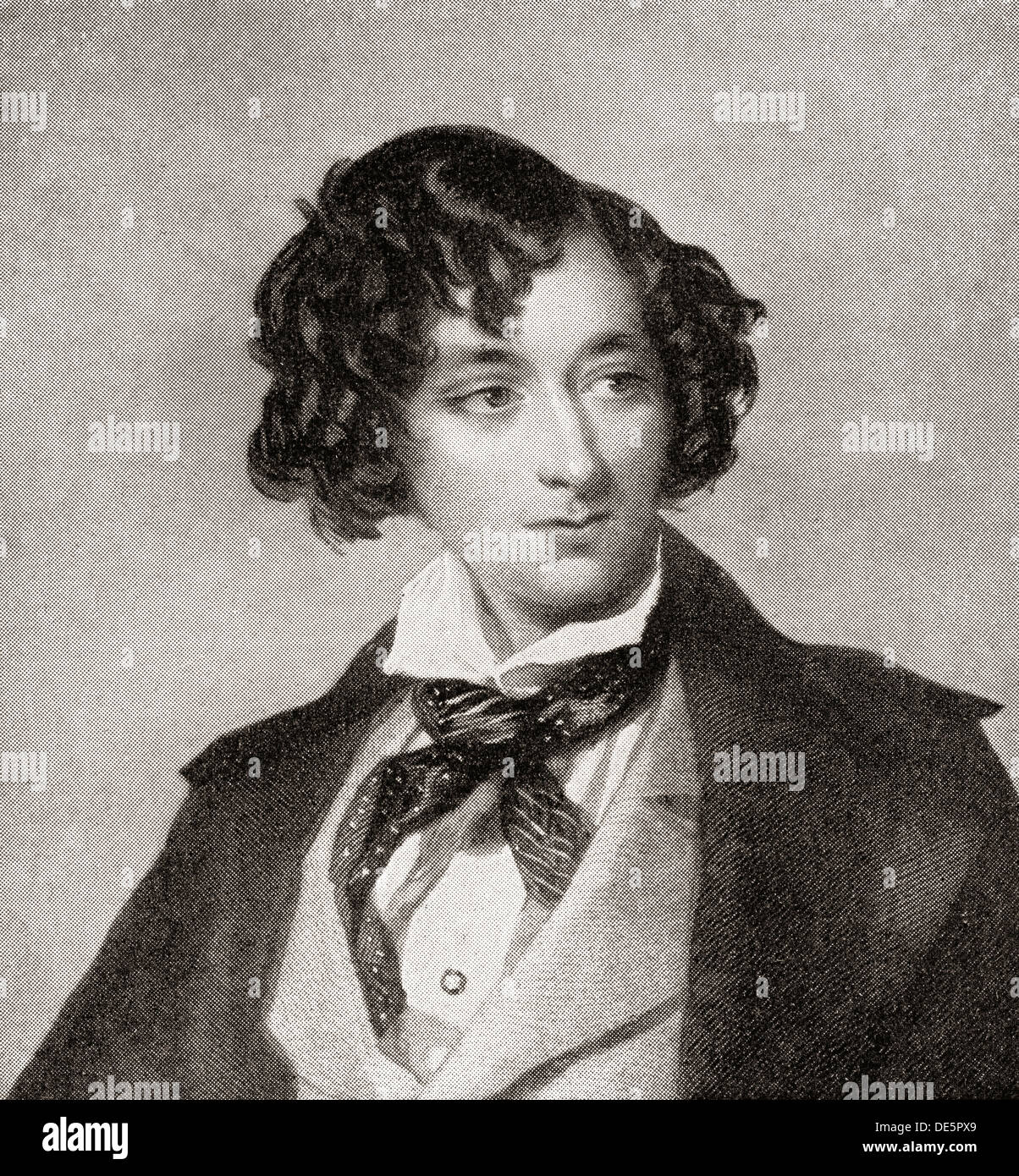 Benjamin Disraeli, 1. Earl of Beaconsfield, 1804 – 1881, als junger Mann.  Premierminister von Großbritannien. Stockfoto