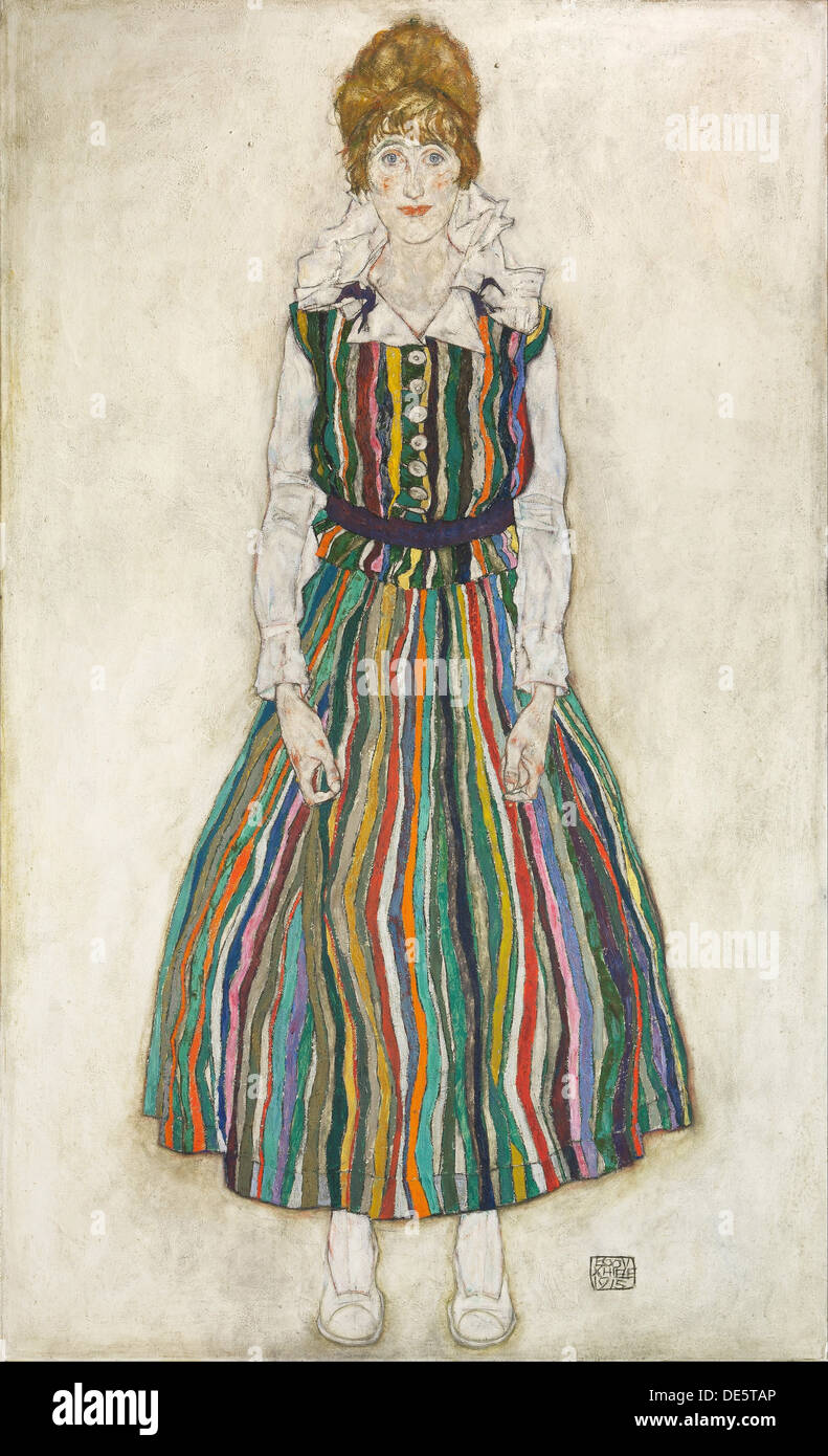 Portrait von Edith (die Frau des Künstlers), 1915. Artist: Schiele, Egon (1890-1918) Stockfoto Portrait von Edith (die Frau des Künstlers), 1915. Artist: Schiele, Egon (1890-1918) Stockfoto
