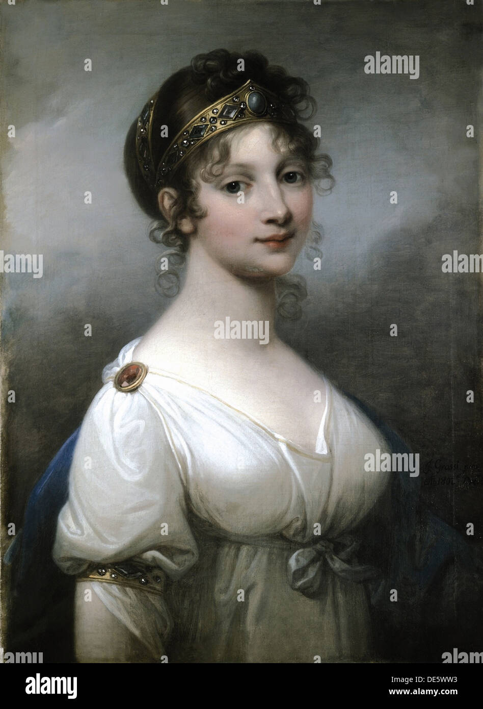 Portrait von Königin Louise von Preußen (1776-1810), 1802. Artist: Grassi, Józef (1757-1838) Stockfoto
