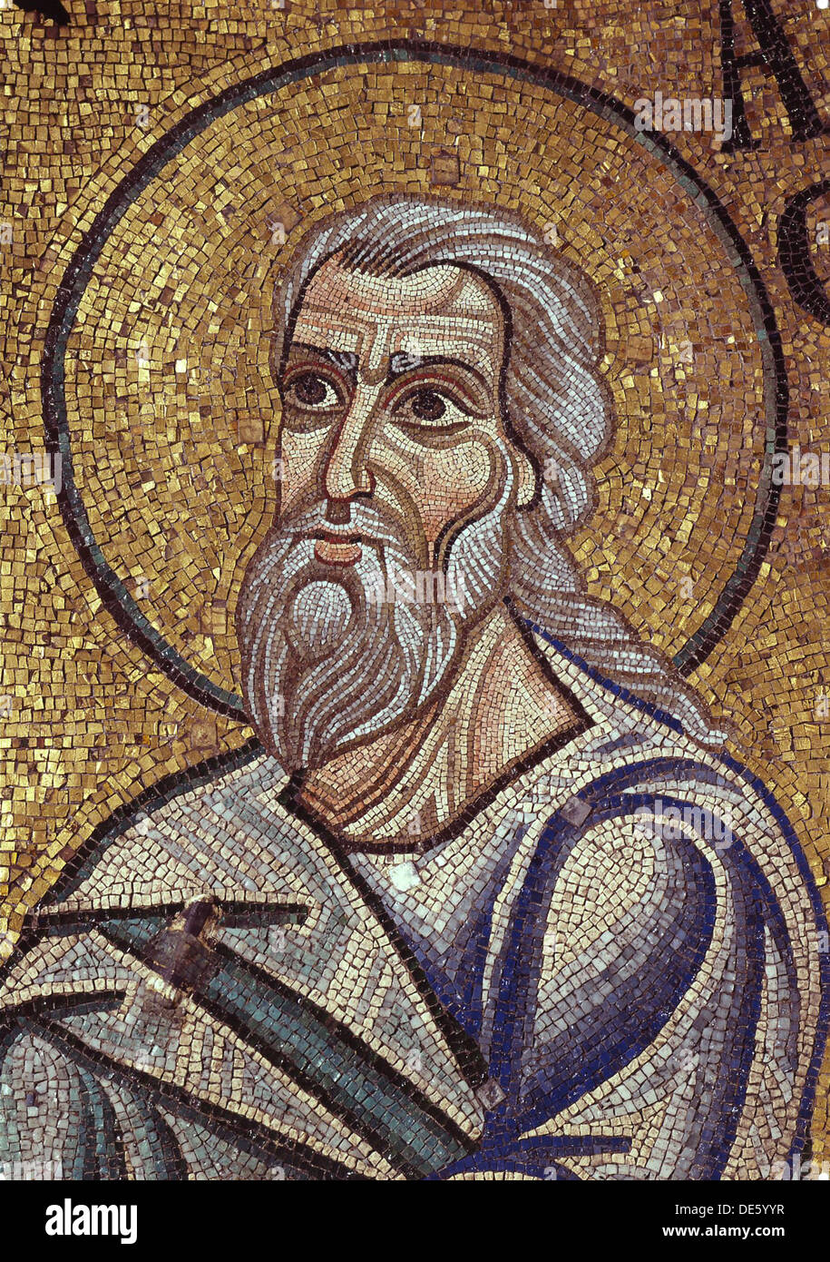 Der Prophet Habakuk (Detail der Innenraum Mosaiken in den Markusdom), 12. Jahrhundert. Künstler: Byzantinische Meister Stockfoto