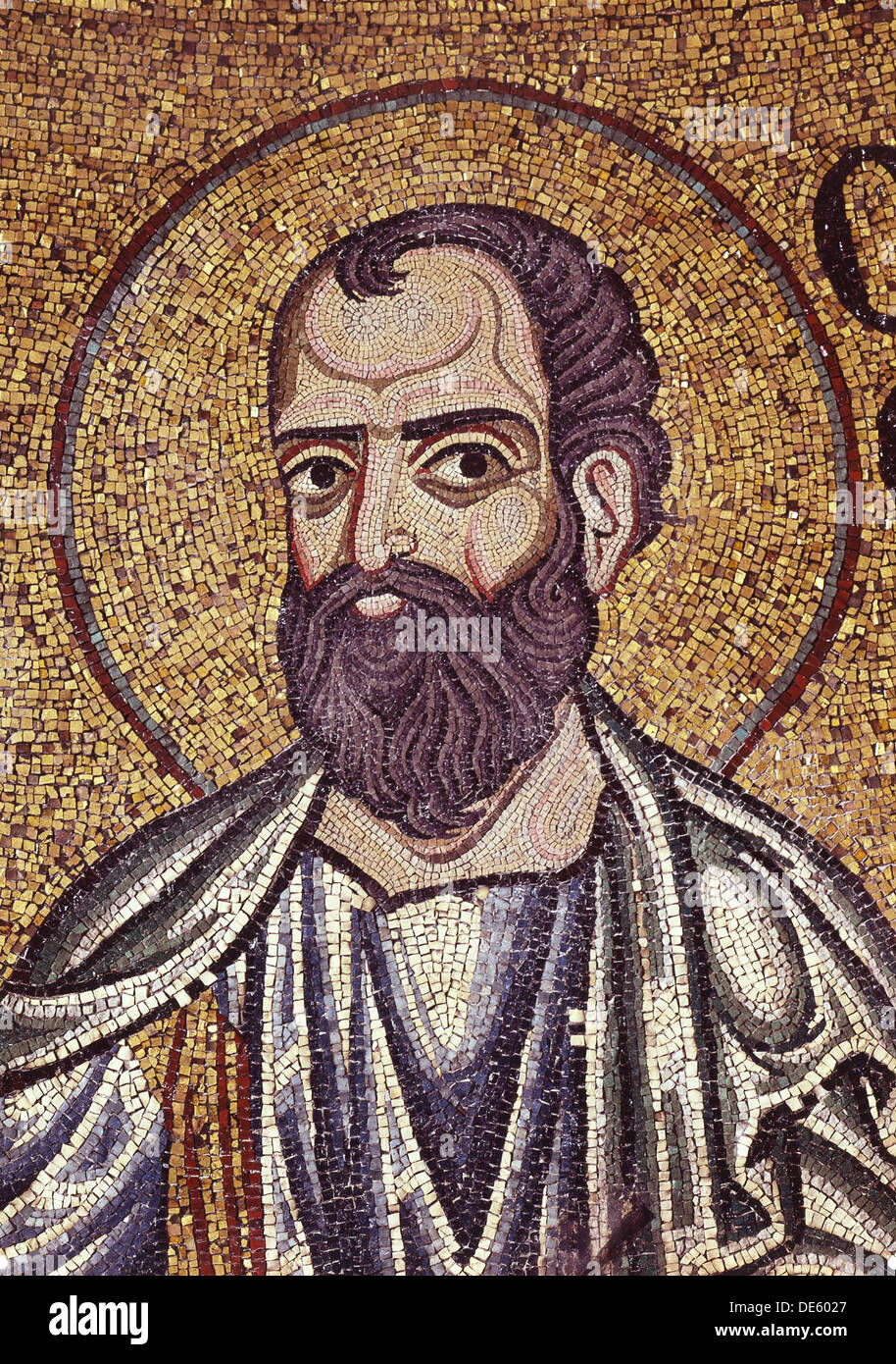 Der Prophet Maleachi (Detail der Innenraum Mosaiken in den Markusdom), 12. Jahrhundert. Künstler: Byzantinische Meister Stockfoto