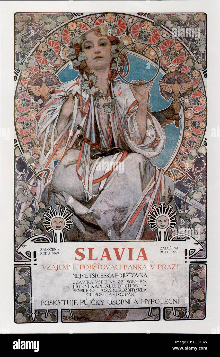 Slavia (Poster), 1907. Künstler: Mucha, Alfons Marie (1860-1939) Stockfoto