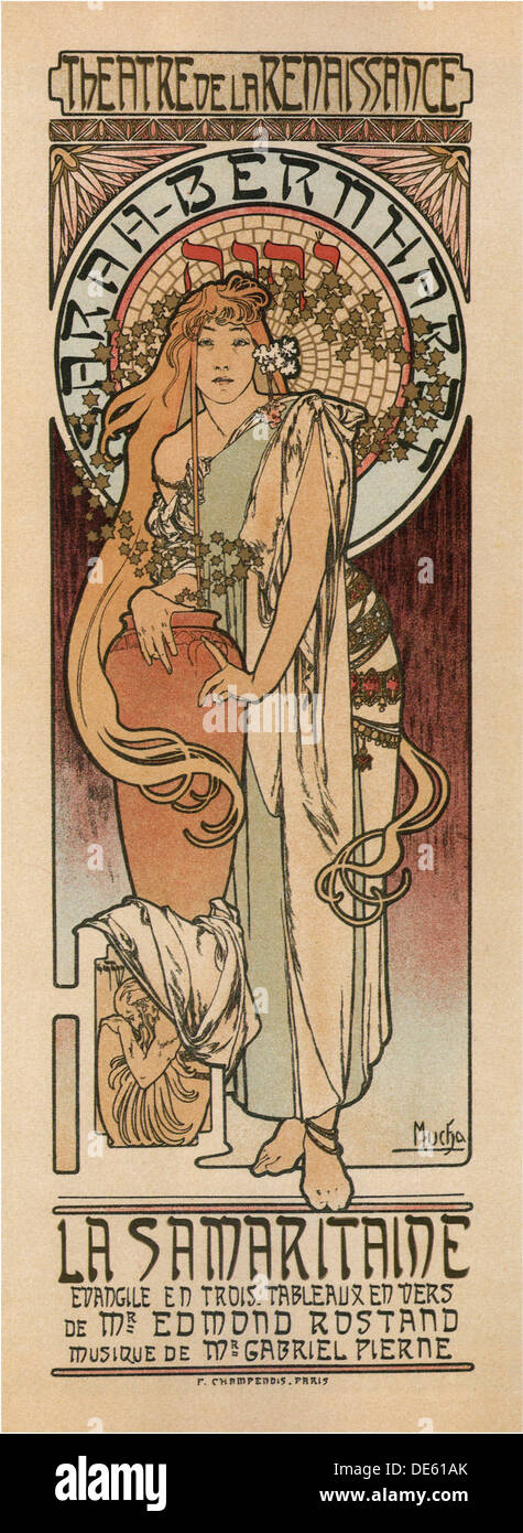 Frau aus Samaria (Poster). Künstler: Mucha, Alfons Marie (1860-1939) Stockfoto
