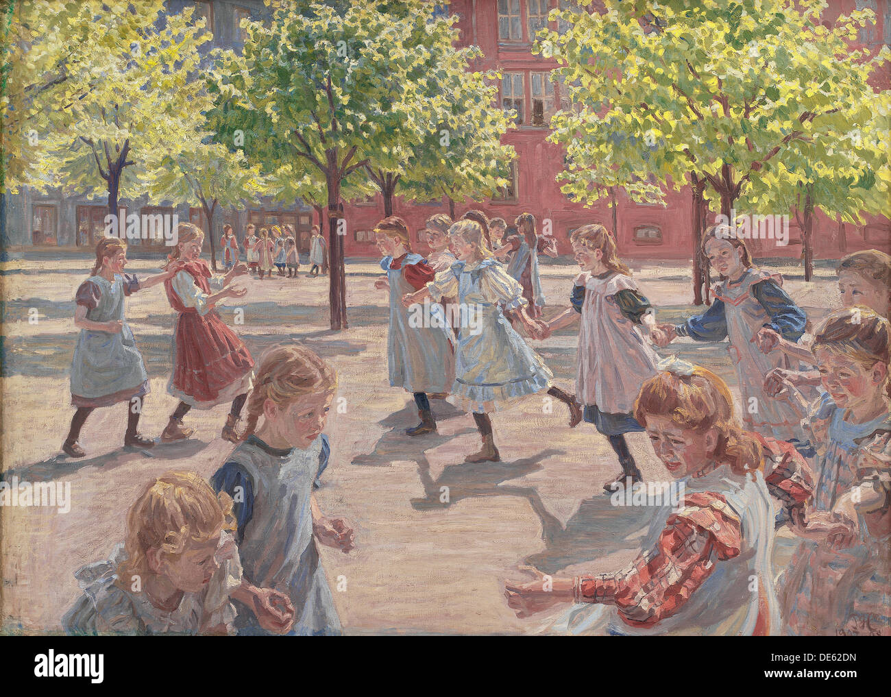 Spielende Kinder, 1907-1908. Künstler: Hansen, Peter (1869-1928) Stockfoto