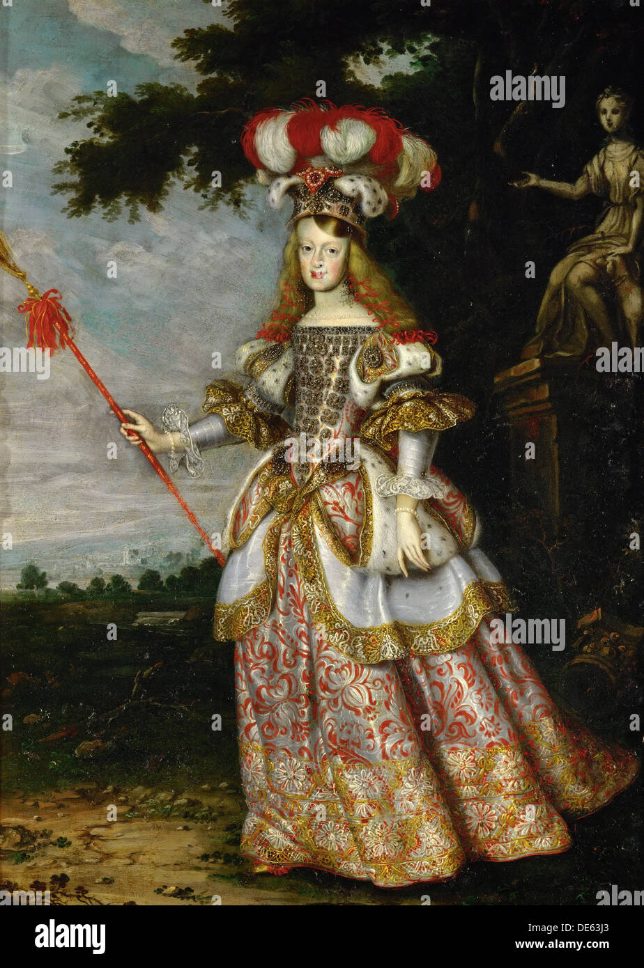 Margarita Teresa, Infantin von Spanien (1651-1673), in einem Theater Kostüm, 1667. Künstler: Thomas, Jan (1617-1678) Stockfoto