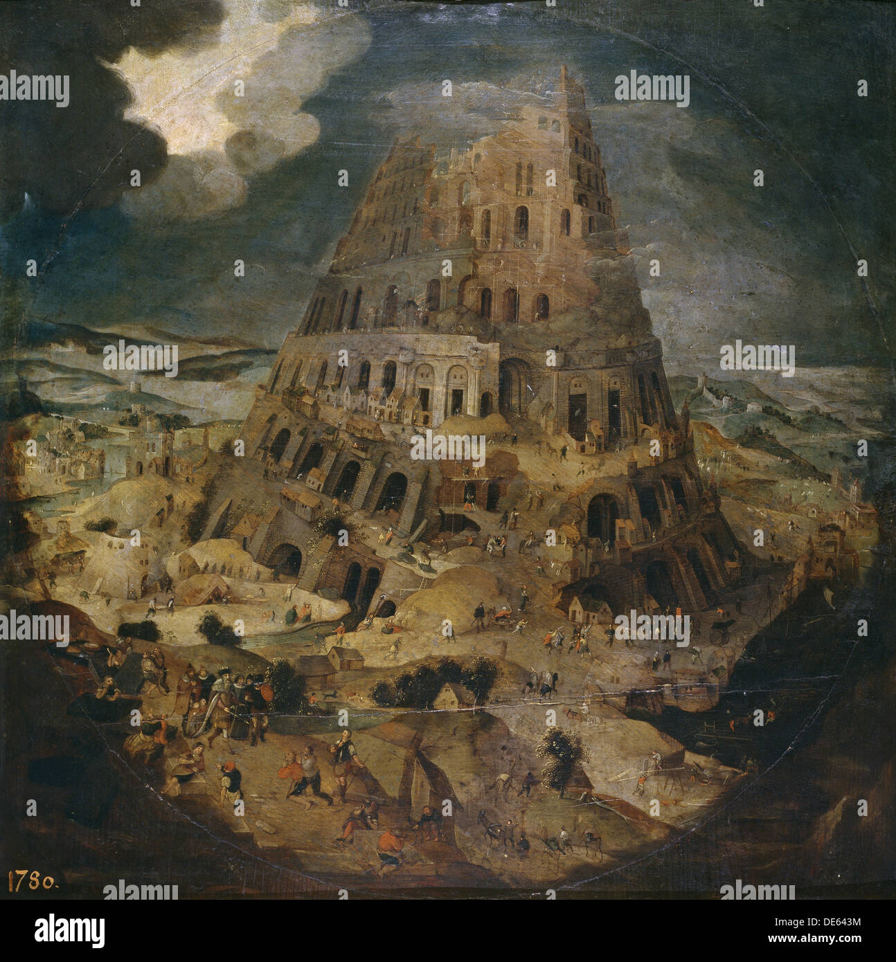 Der Turm zu Babel, ca 1595. Künstler: Brueghel, Pieter, der jüngere (1564-1638) Stockfoto