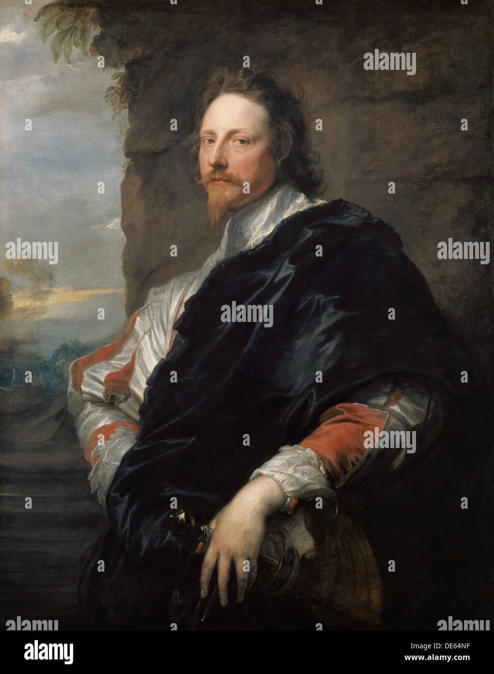 Porträt von Nicholas Lanier (1588-1666), 1628. Künstler: Van Dyck, Sir Anthonis (1599-1641) Stockfoto