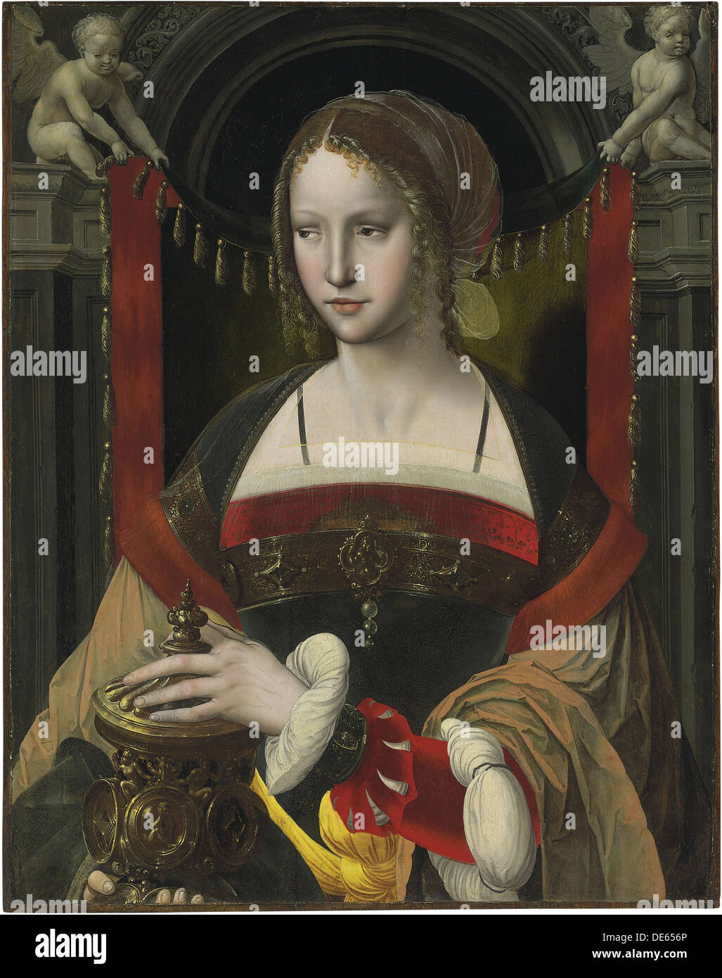 Hl. Maria Magdalena. Künstler: Meister mit dem Papagei (Meister mit dem Papagei) (aktive 1525-1550) Stockfoto