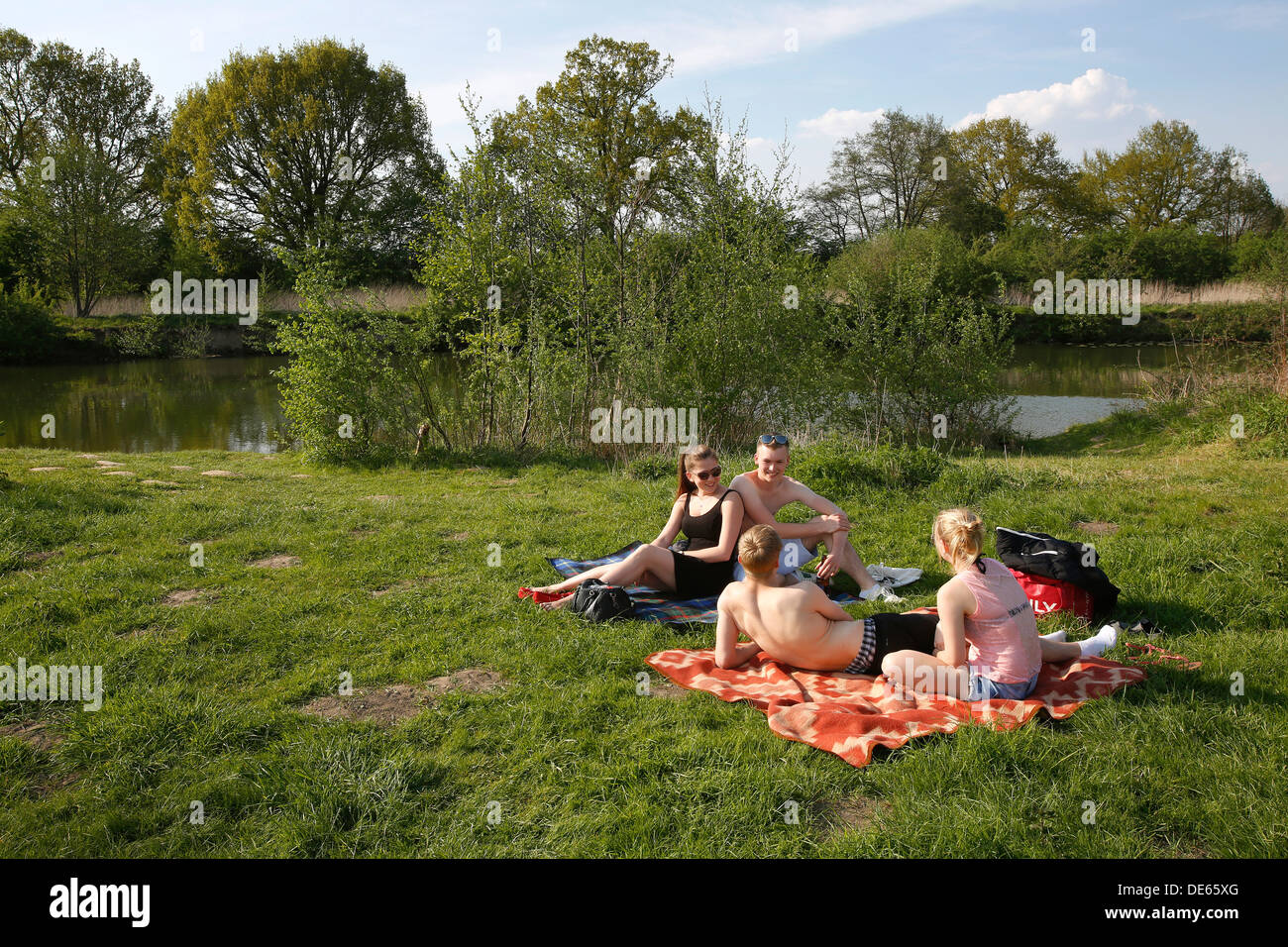 Hamm, Deutschland, Freizeit in der Lippe Stockfoto