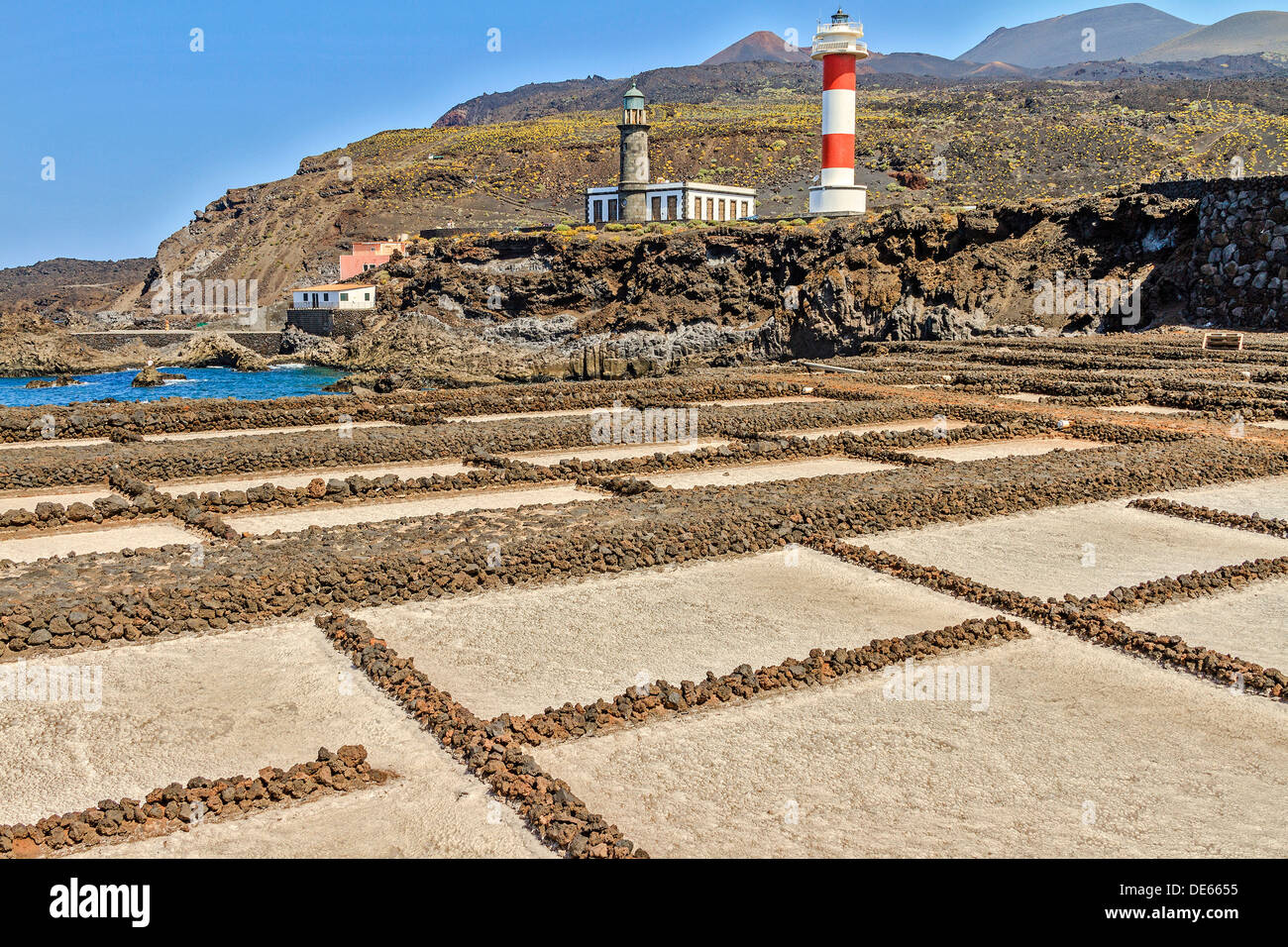 Salinen von Fuencaliente Santa Cruz La Palma Spanien Stockfoto