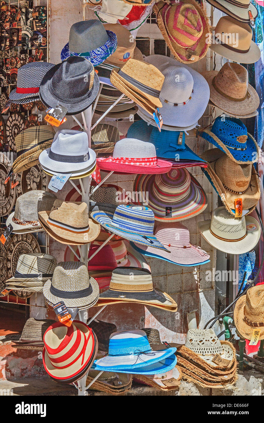 Hüte für Verkauf-Mexiko Stockfoto