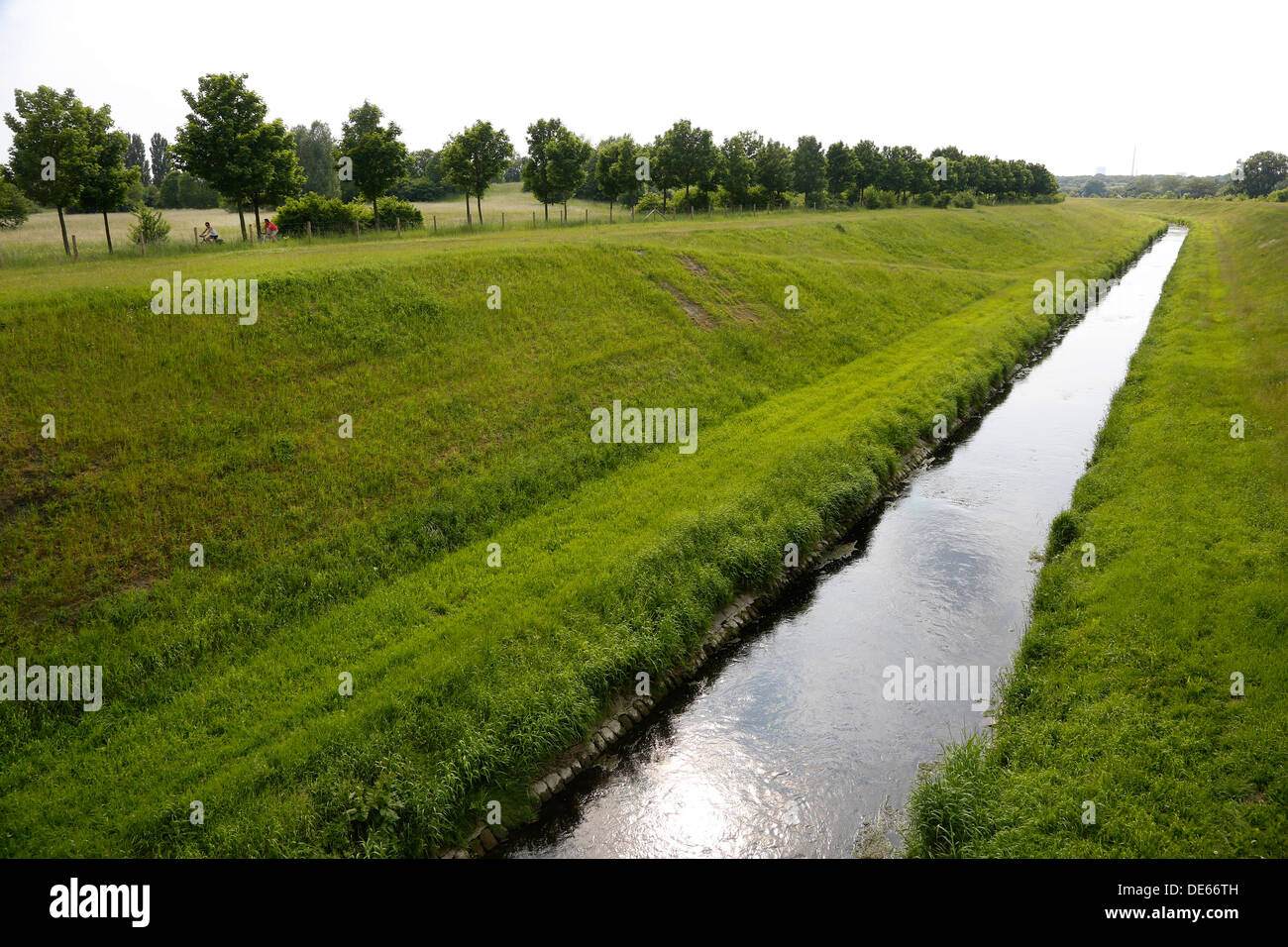 Lünen, Deutschland, Seseke, Nebenfluss der Lippe Stockfoto