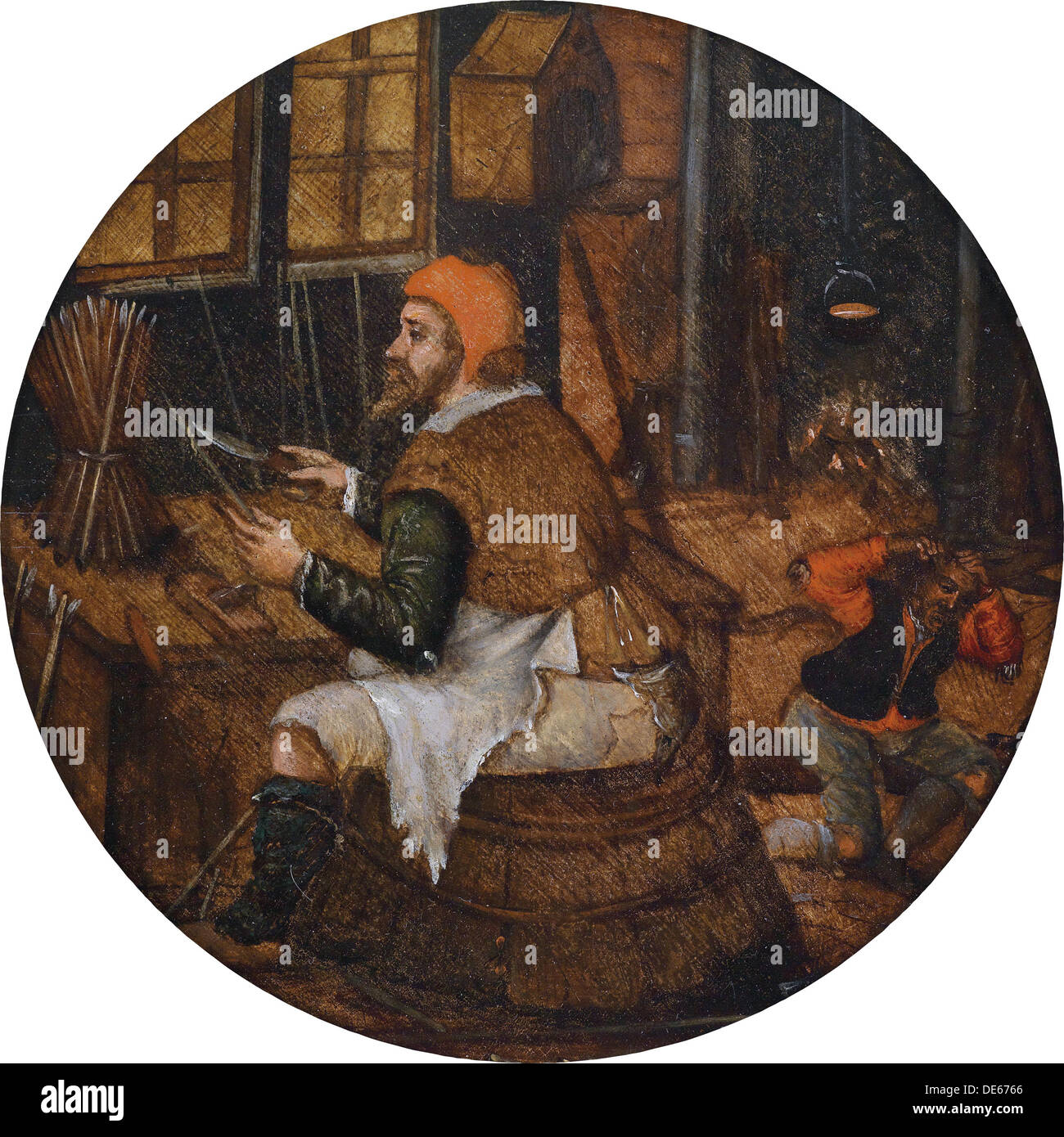 Pfeil-Hersteller. Künstler: Brueghel, Pieter, der jüngere (1564-1638) Stockfoto