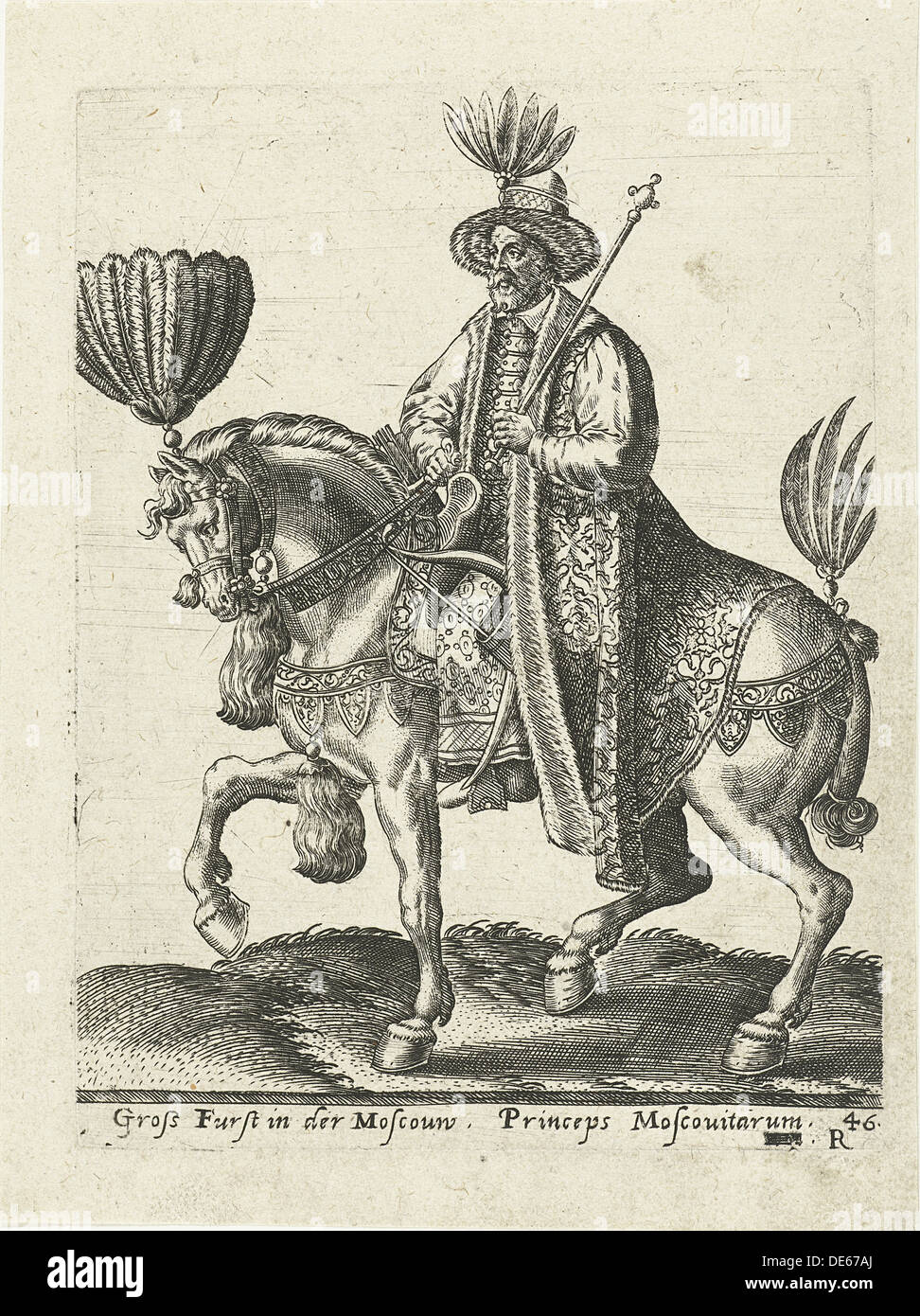Großherzog von Muscovy, 1577. Künstler: Bruyn, Abraham de (1540-1587) Stockfoto