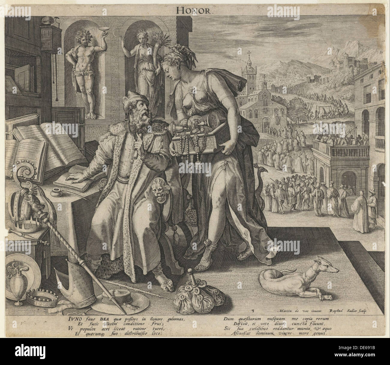 Ehre, 1591. Künstler: Sadeler, Raphael, der ältere (1560-1628) Stockfoto