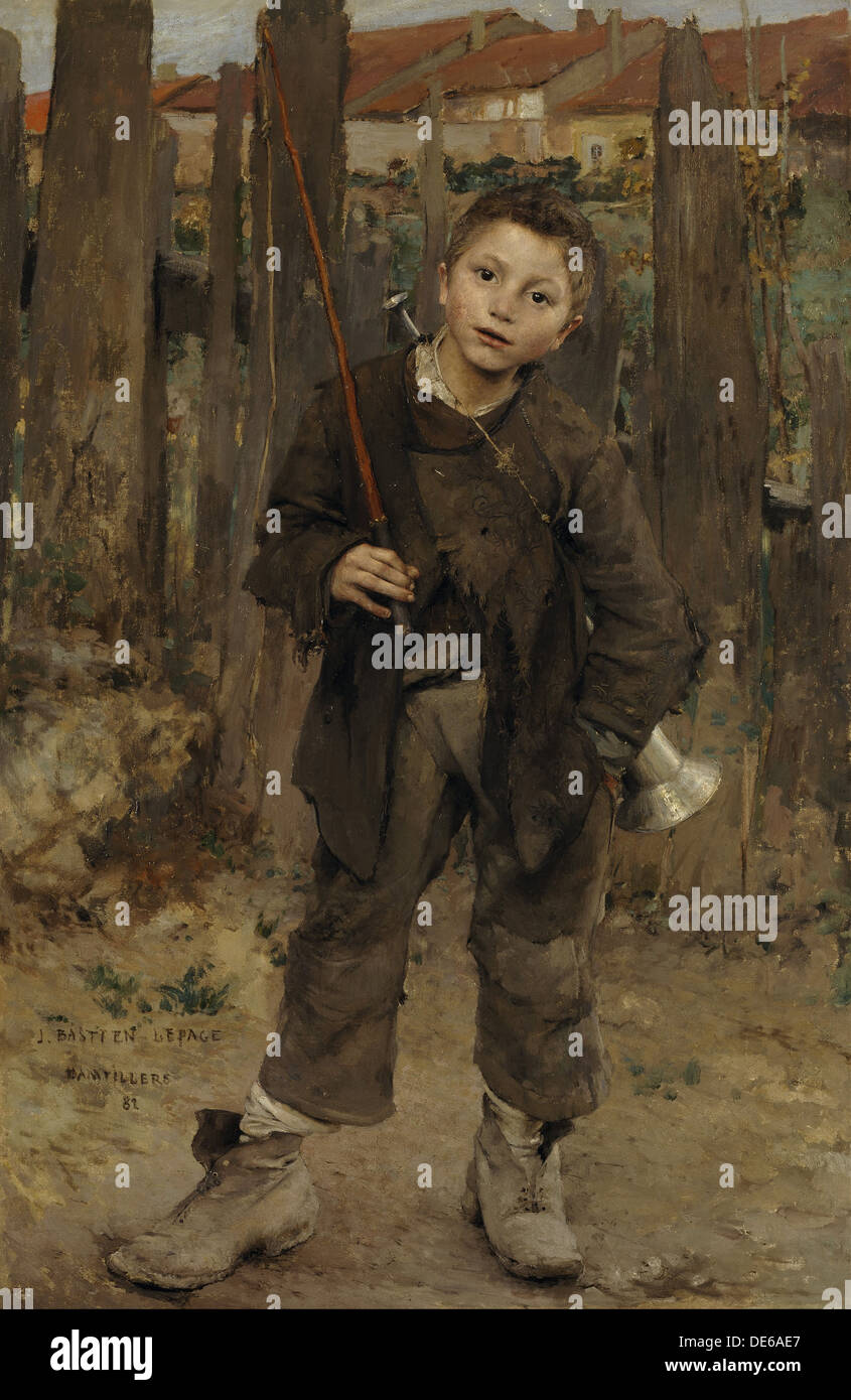 Pas Mèche (Nichts tun), 1882. Artist: Bastien-Lepage, Jules (1848-1884) Stockfoto