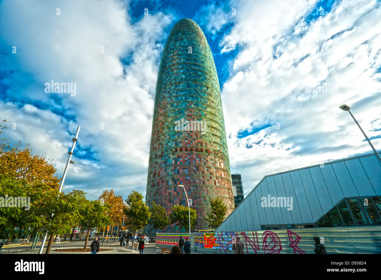 Torre Agbar, Barcelona, Spanien Stockfoto