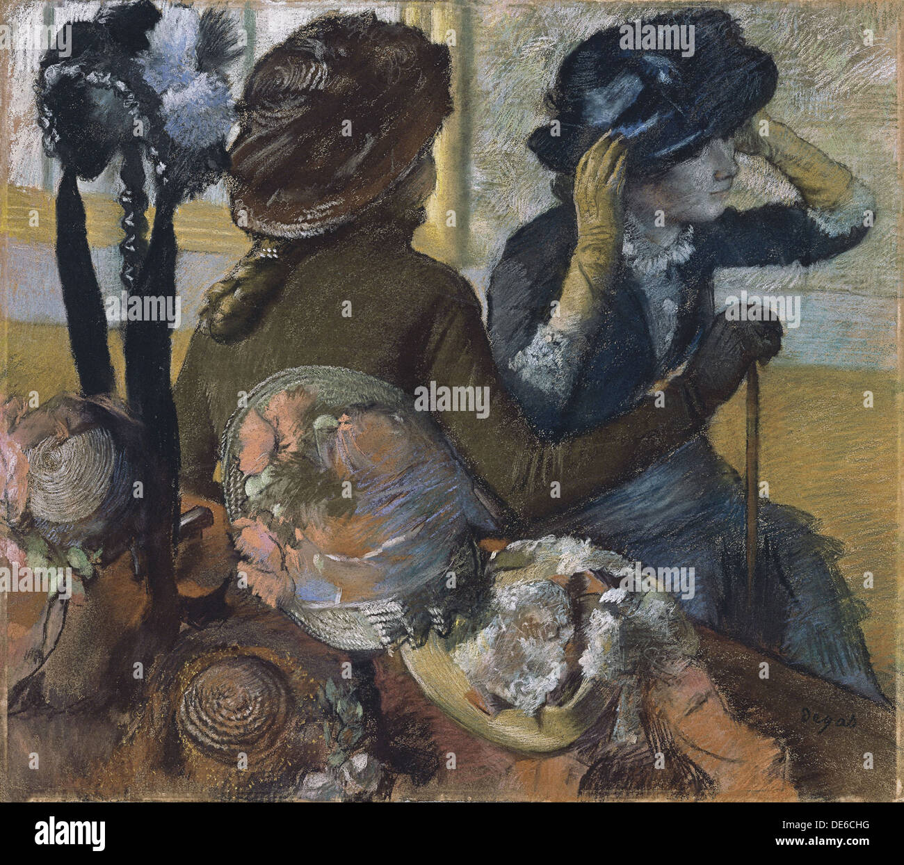 Im Hutladen, 1882. Künstler: Degas, Edgar (1834-1917) Stockfoto