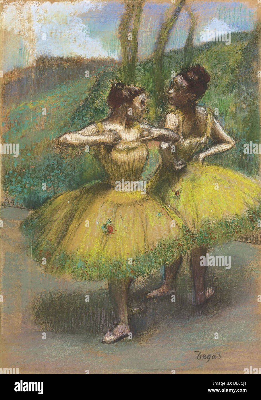 Danseuses Jupes Jaunes (Deux Danseuses de Jaune). Künstler: Degas, Edgar (1834-1917) Stockfoto