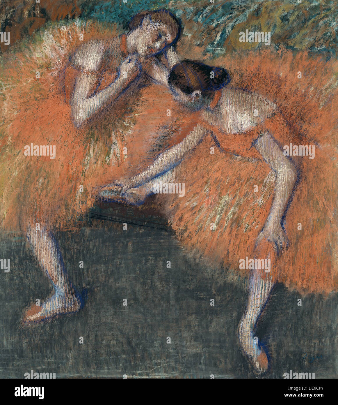 Zwei Tänzerinnen, c. 1898. Künstler: Degas, Edgar (1834-1917) Stockfoto