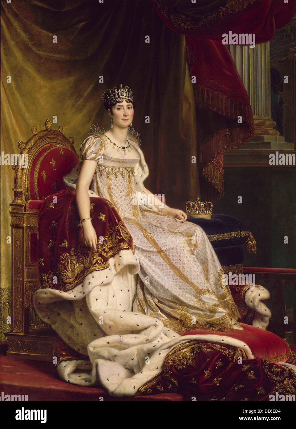 Joséphine de Beauharnais, die erste Frau von Napoléon Bonaparte (1763-1814) im Coronation Kostüm, 1807-1808. Artist: Gérard, François Pascal Simon Stockfoto