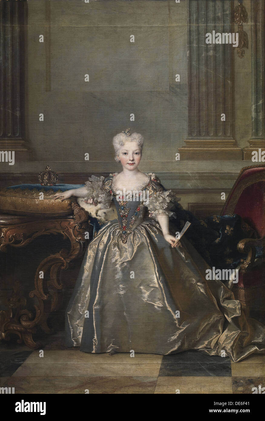 Infanta Mariana Victoria von Spanien, 1724. Artist: Largillière, Nicolas, de (1656-1746) Stockfoto