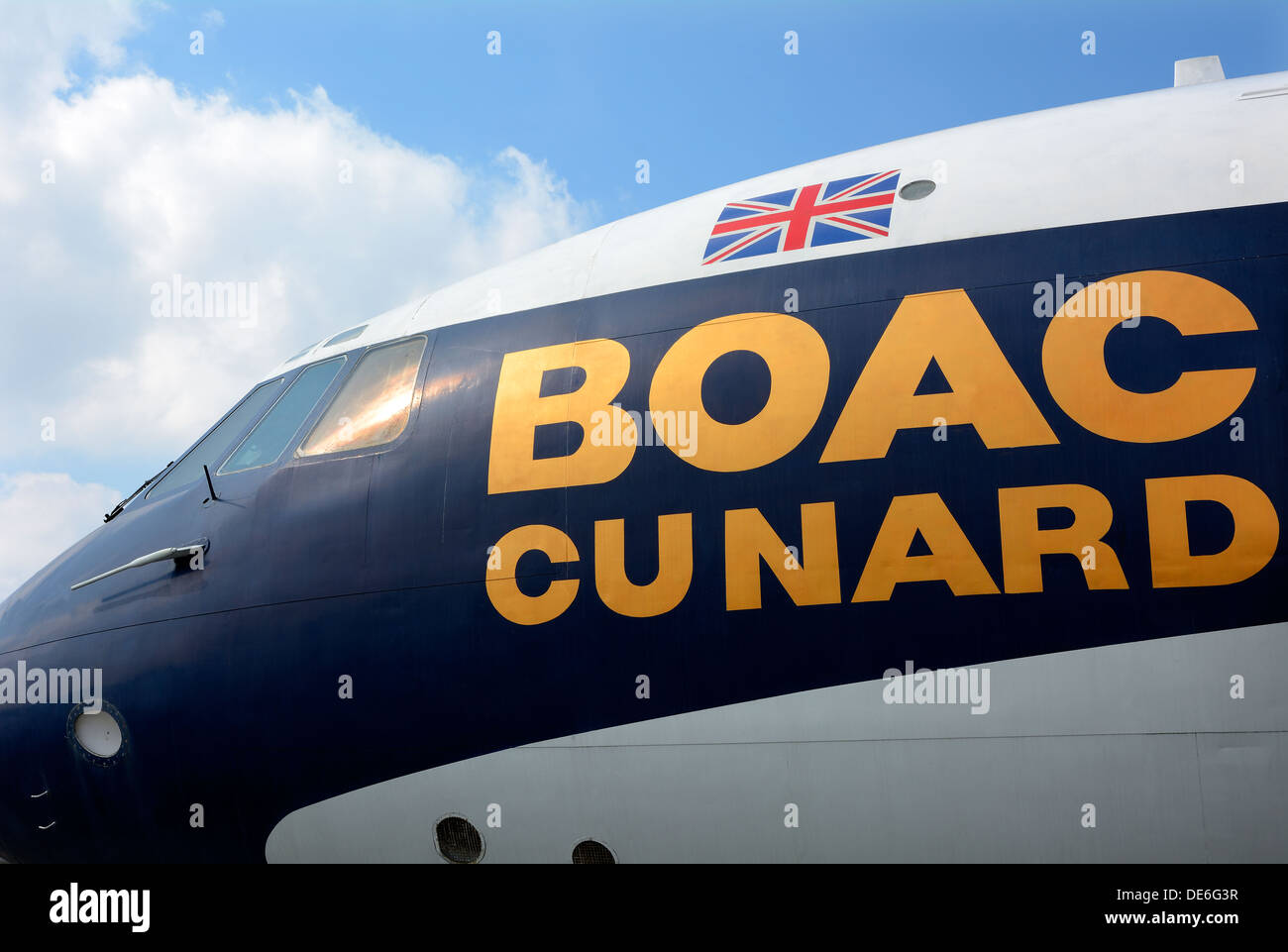 VINTAGE VICKERS VC10 VERKEHRSFLUGZEUG DER BRITISH OVERSEAS AIRWAYS CORPORATION.  ENGLAND.  UK Stockfoto