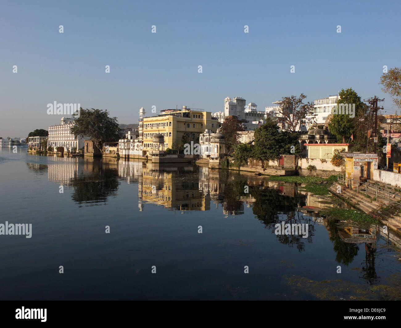 Indien, Rajasthan, Udaipur, See Piccola in den frühen Morgenstunden Stockfoto