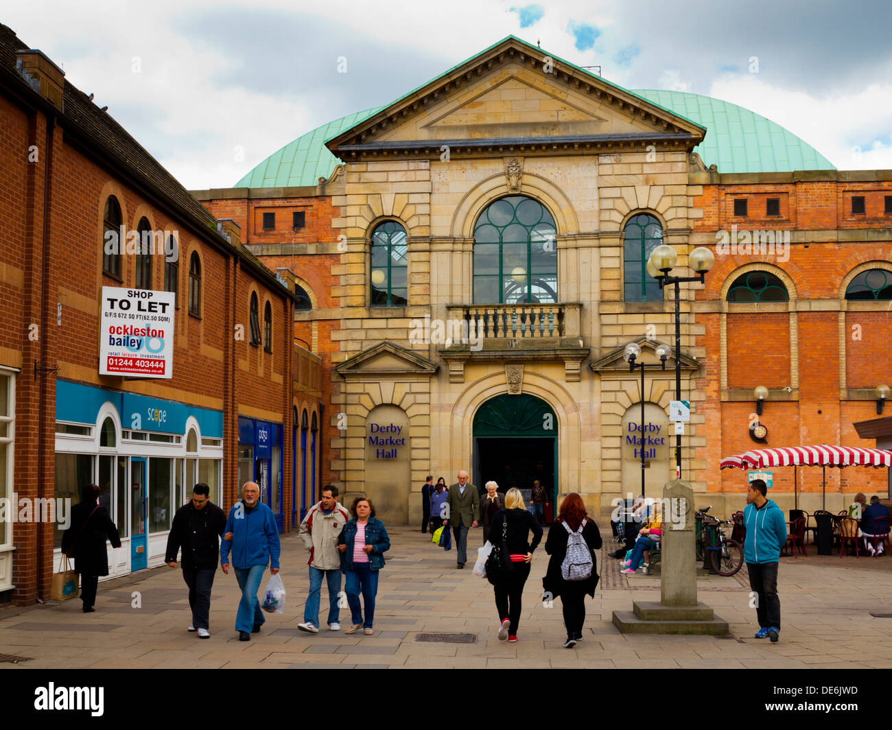 Die Markthalle im Stadtzentrum von Derby Derbyshire England UK Stockfoto