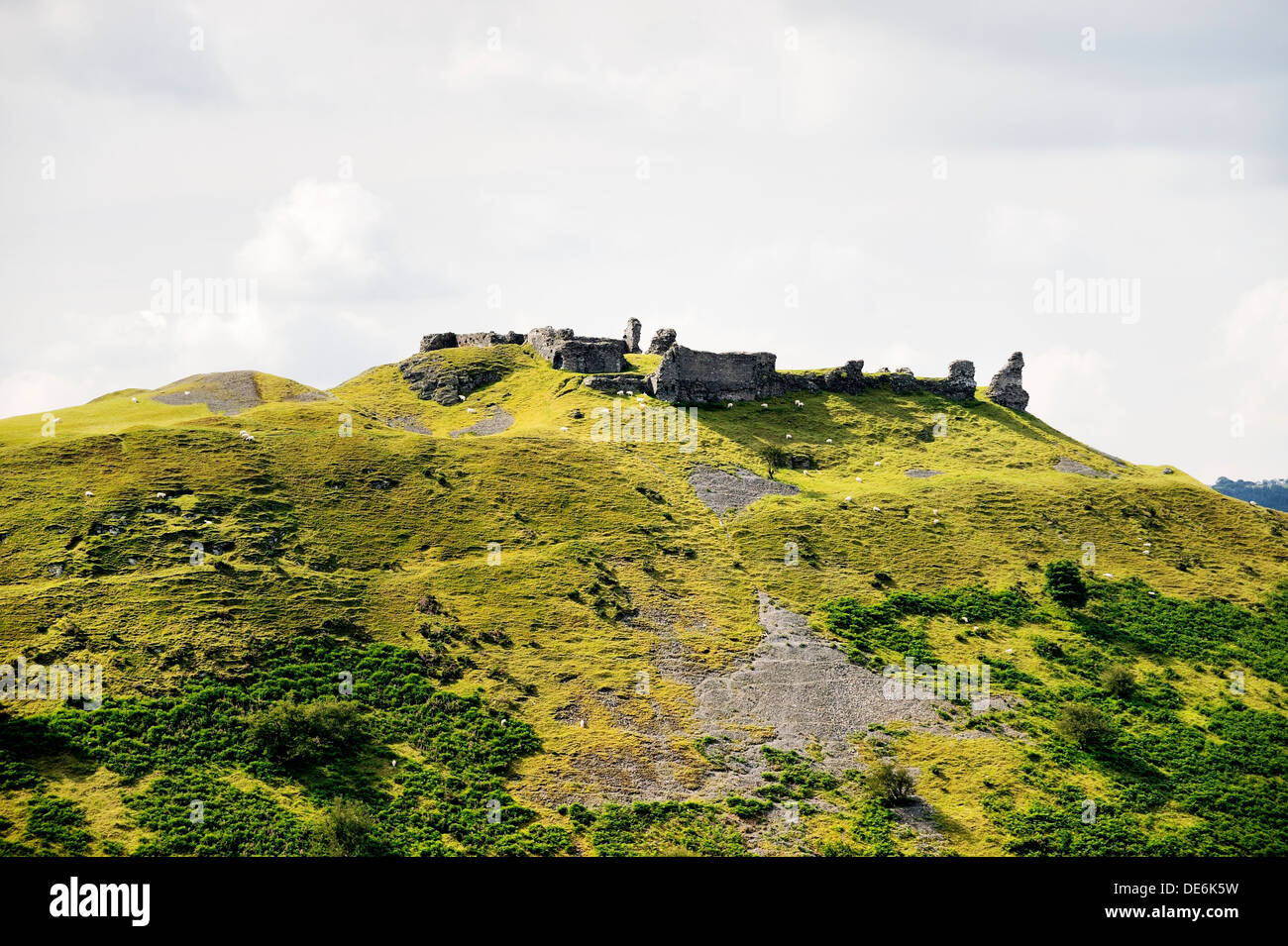 Castell Dinas Bran, Llangollen, Denbighshire, Wales. Auf einer Website Eisenzeit stammt die steinerne Burg aus 13 C Stockfoto