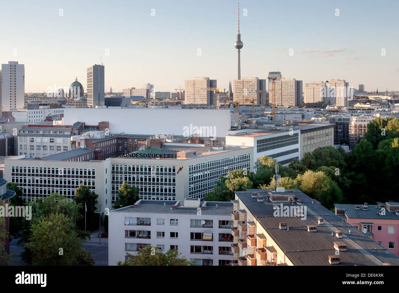 Berlin, Deutschland, die Deutsche Druckerei in Kreuzberg Orange Street Stockfoto