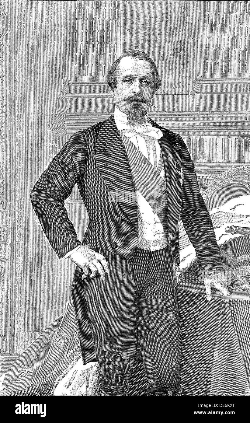 Porträt von Kaiser Napoleon III. von Frankreich (1808-1873). Künstler: anonym Stockfoto