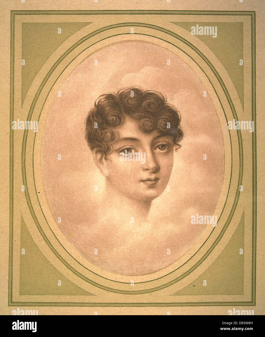 Portrait von eléonore Denuelle de La Plaigne (1787-1868), frühe 19. Cen.. Künstler: Anonym Stockfoto