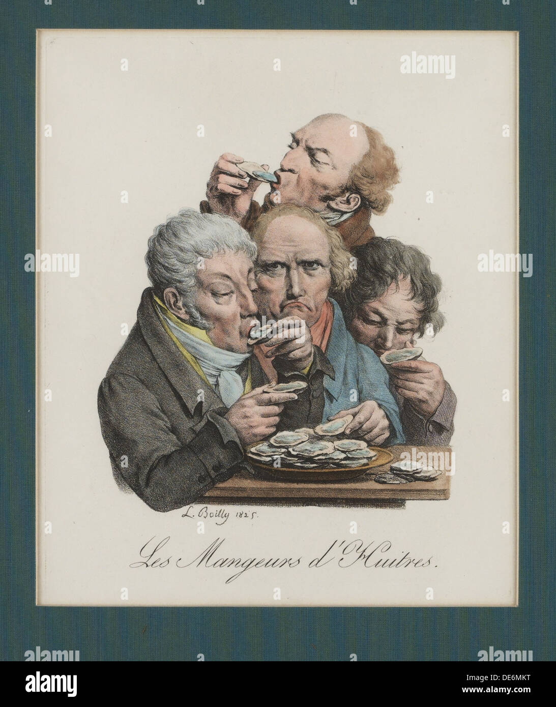 Schlürfen Austern, 1825. Artist: boilly Louis-Léopold, (1761-1845) Stockfoto