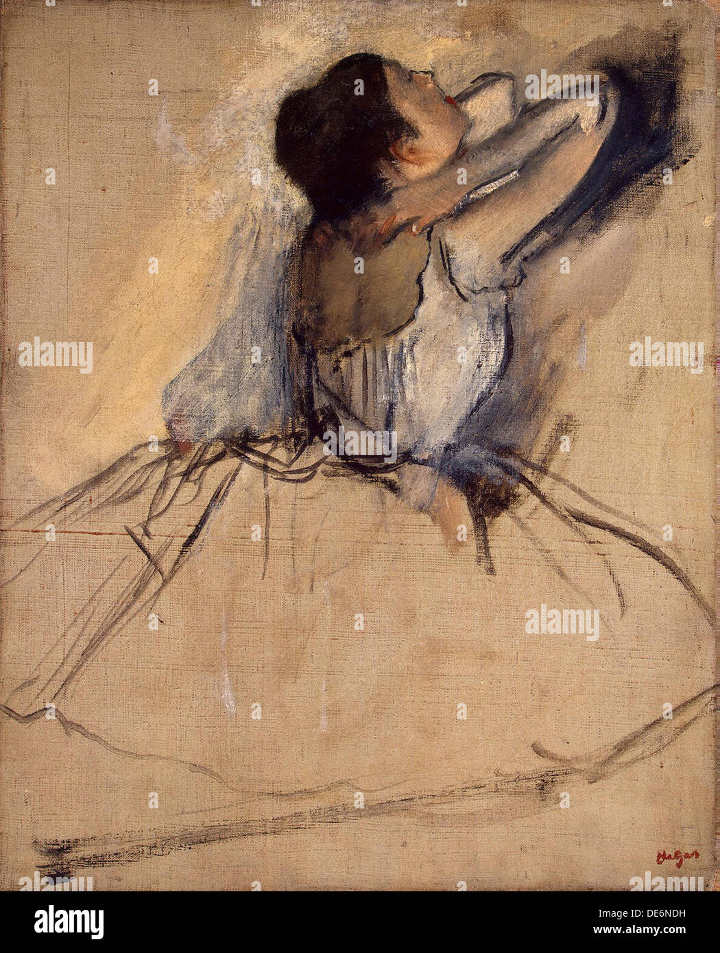 Tänzerin, c. 1874. Künstler: Degas, Edgar (1834-1917) Stockfoto
