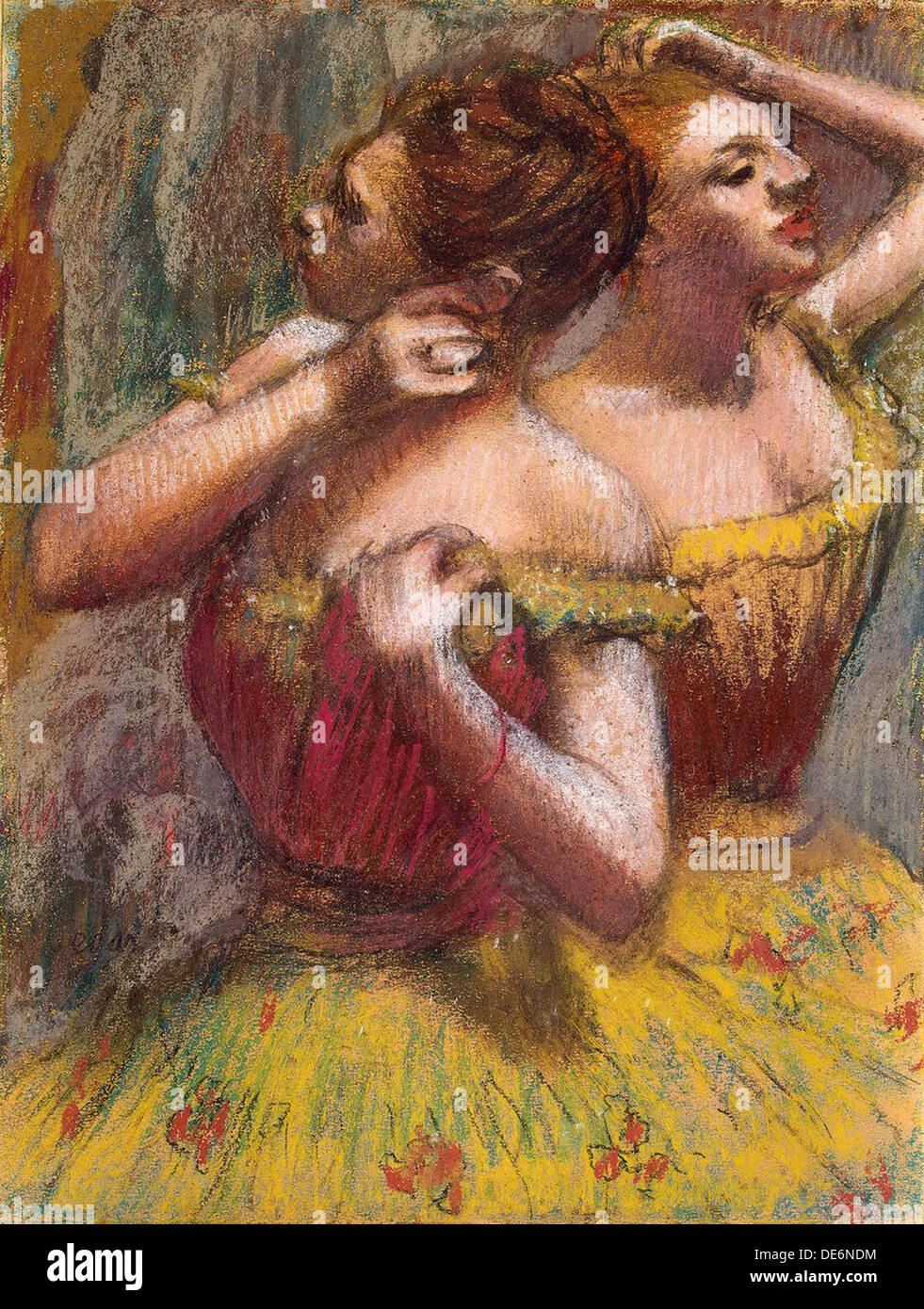 Zwei Tänzerinnen, 1898-1899. Künstler: Degas, Edgar (1834-1917) Stockfoto