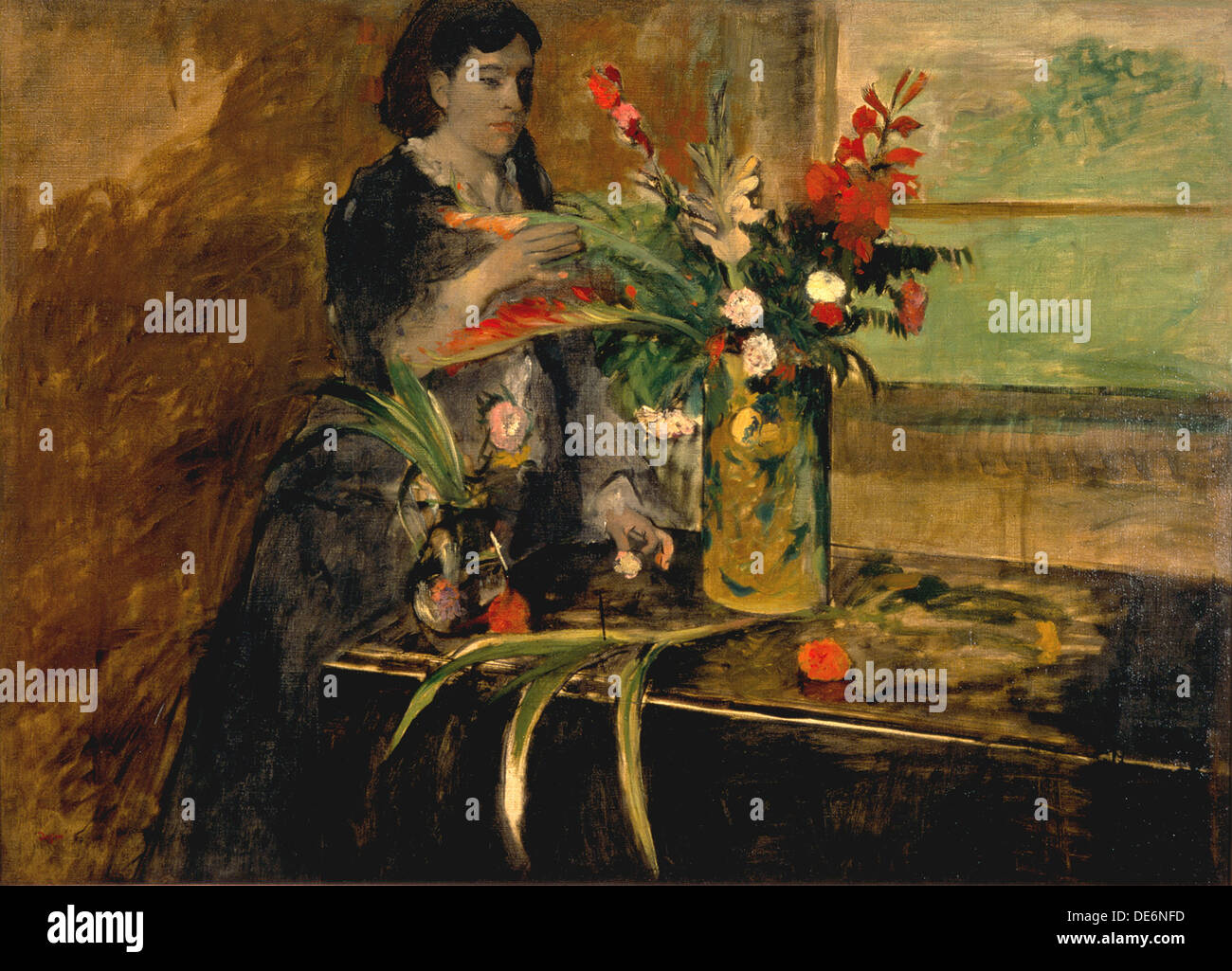 Porträt von Estelle Musson Degas, 1872. Künstler: Degas, Edgar (1834-1917) Stockfoto