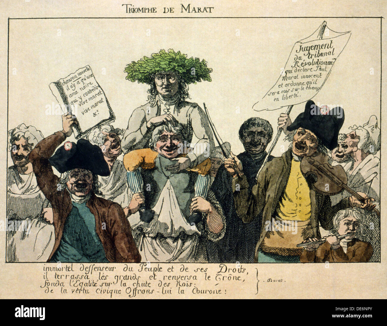 Der Triumph des Marat, 1793. Künstler: Französischer Meister Stockfoto