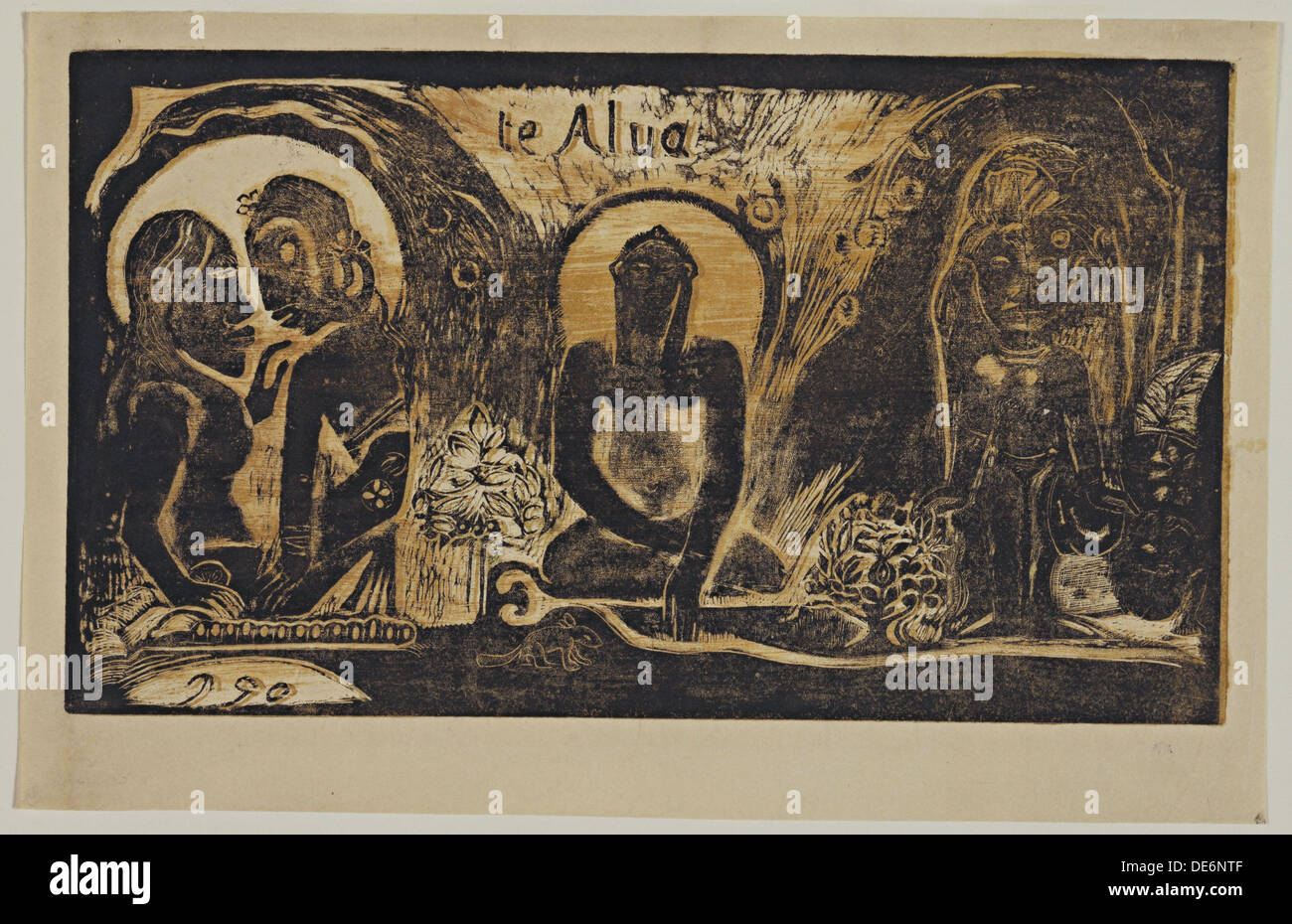 Te Gott (den Göttern) Aus der Serie Noa Noa, 1893-1894. Artist: Gauguin, Paul Eugéne Henri (1848-1903) Stockfoto