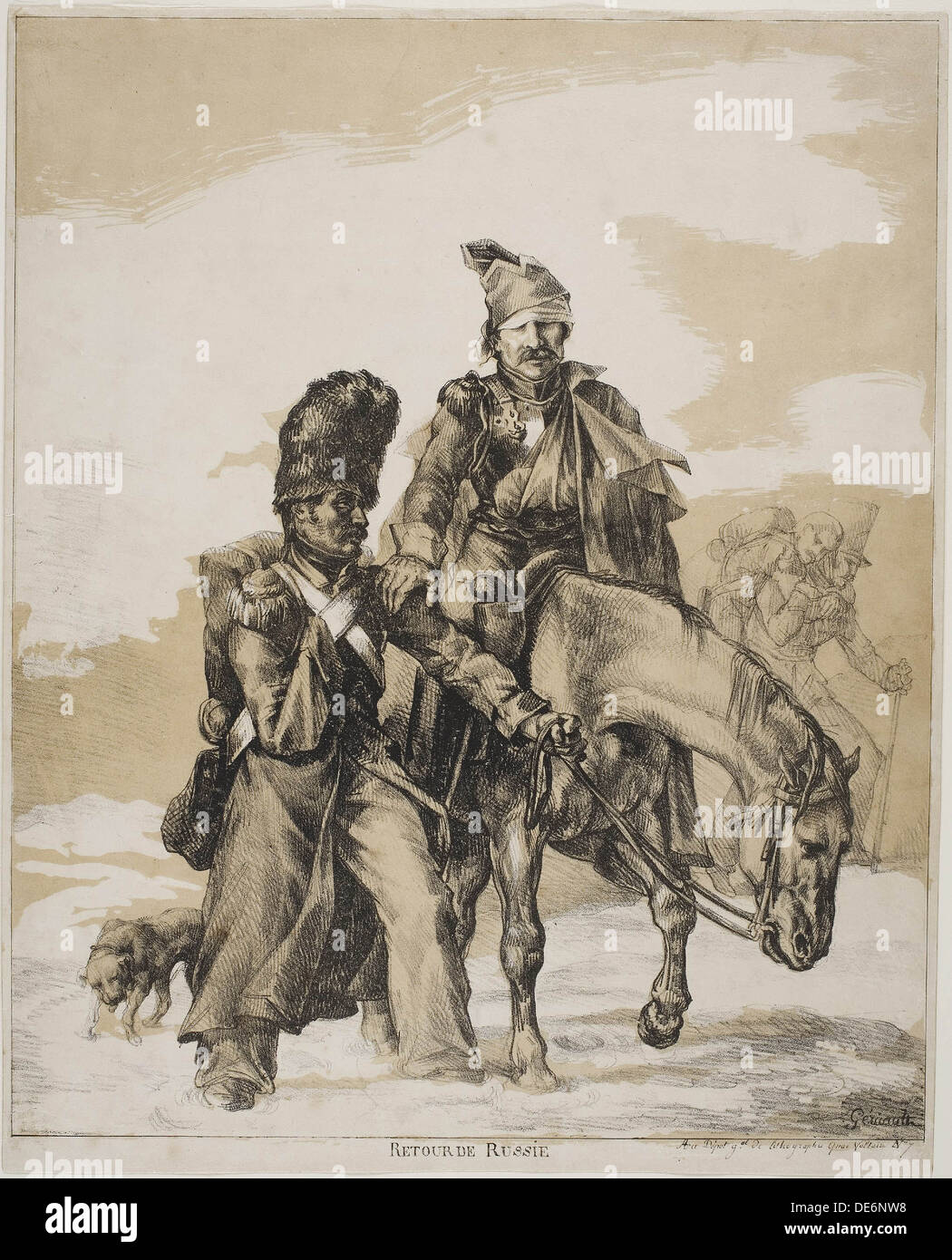 Der Rückzug aus Russland, ca 1818. Künstler: Théodore Géricault, (1791-1824) Stockfoto