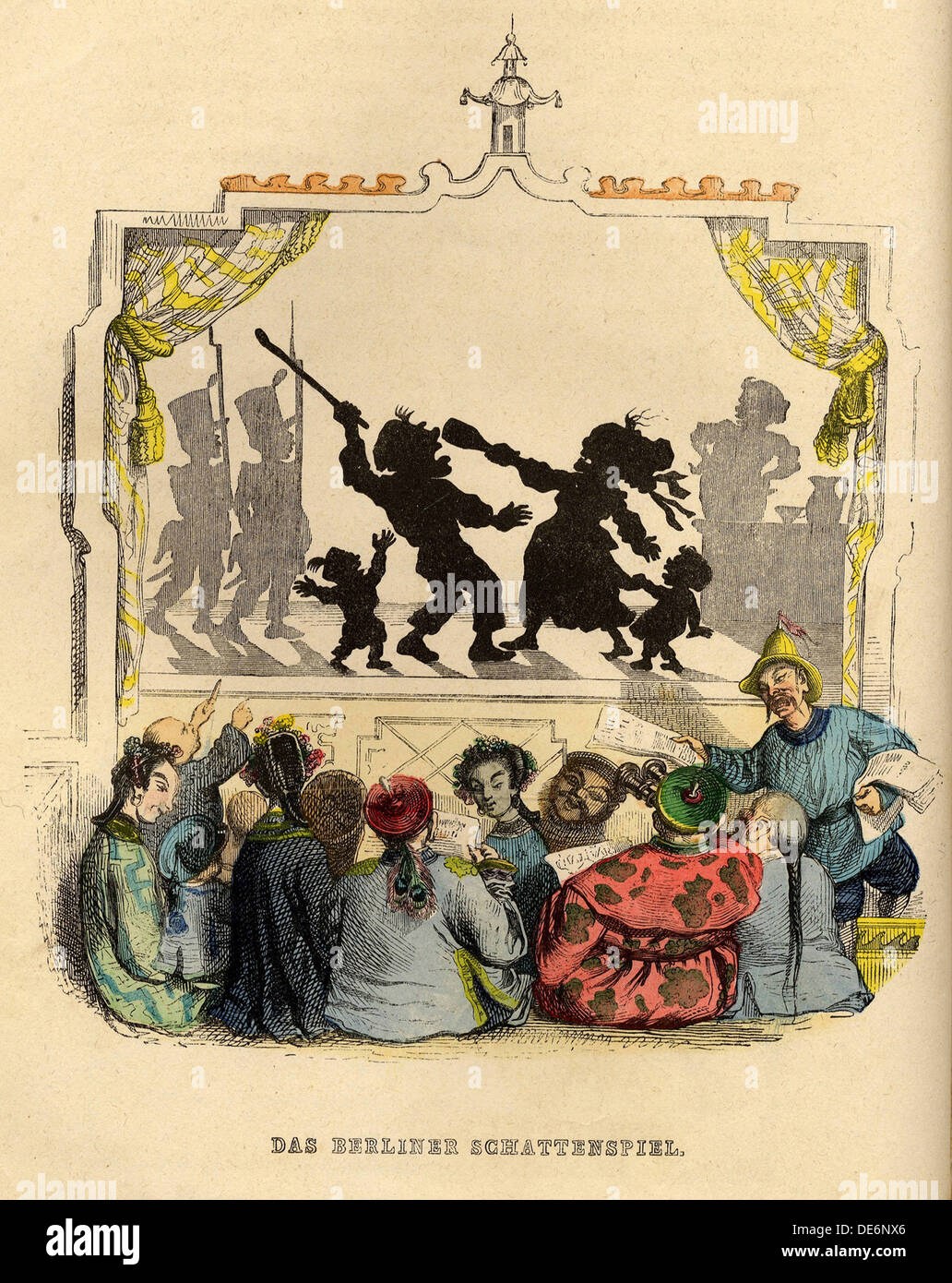 Die Berliner Shadowplay, 1840er Jahre. Künstler: Grandville, Jean-Jacques (1803-1847) Stockfoto