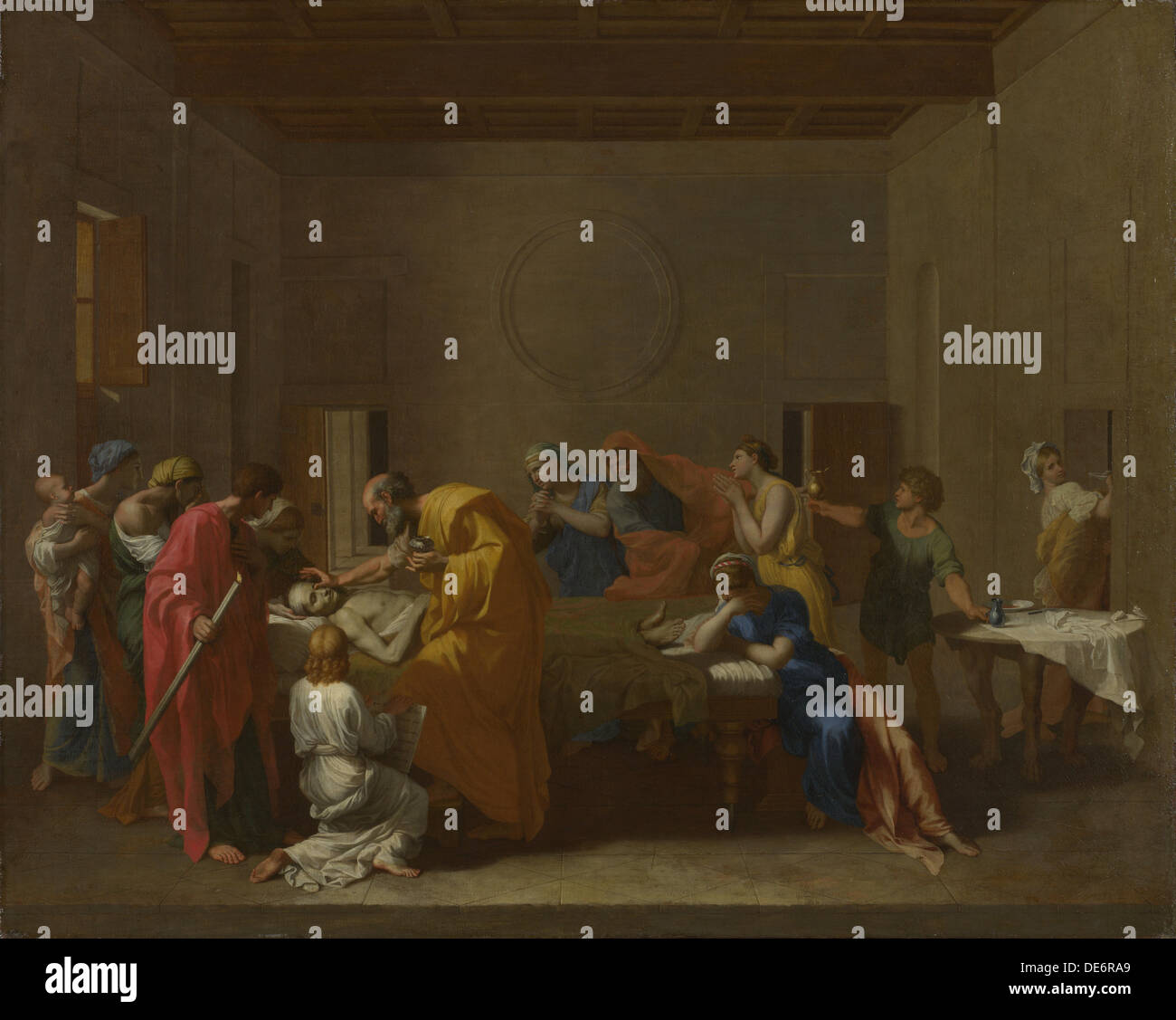 Sieben Sakramente: letzte Ölung, ca. 1637-1640. Künstler: Poussin, Nicolas (1594-1665) Stockfoto