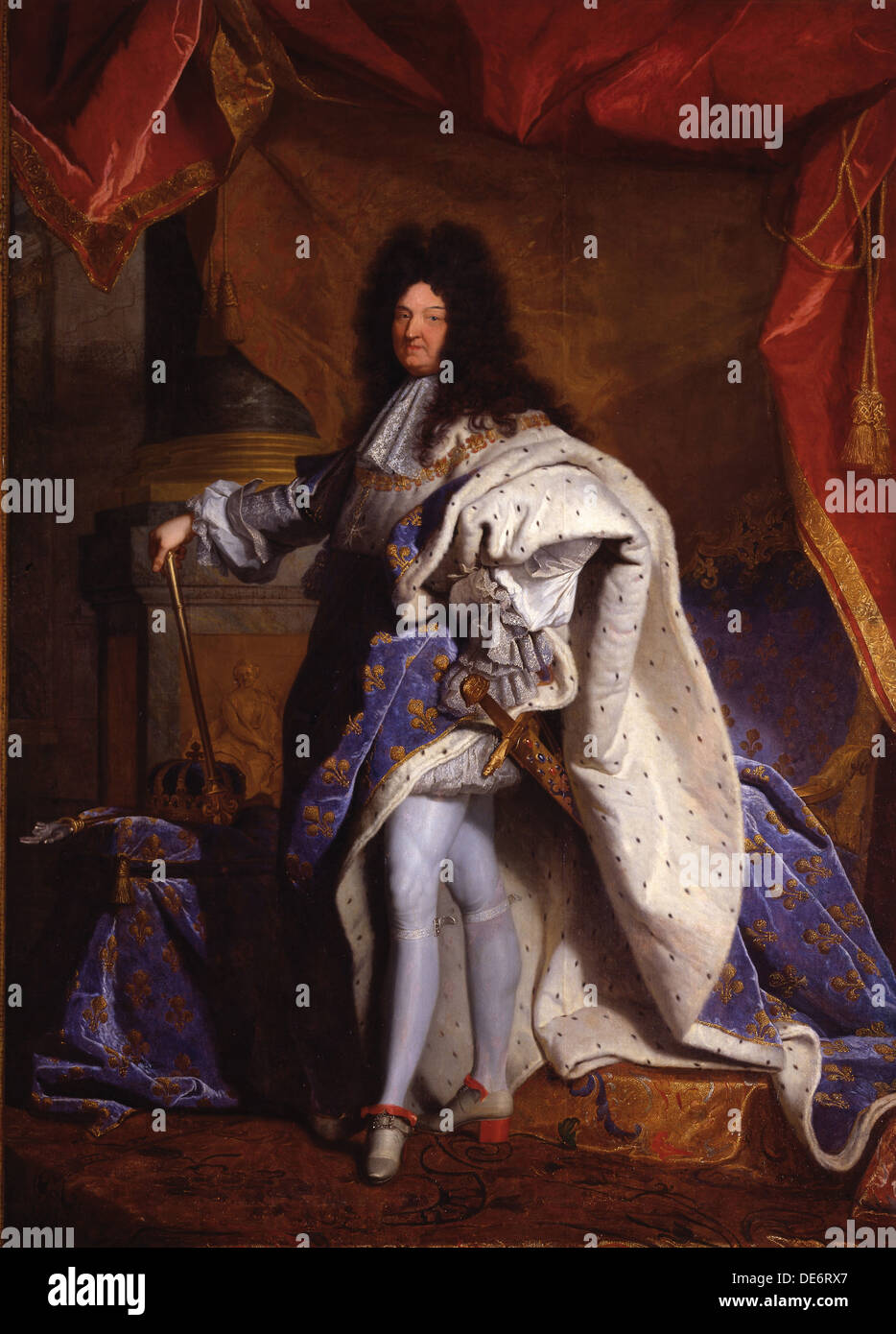 Ludwig XIV., König von Frankreich (1638-1715), 1702. Artist: Rigaud, Hyacinthe François Honoré (1659-1743) Stockfoto