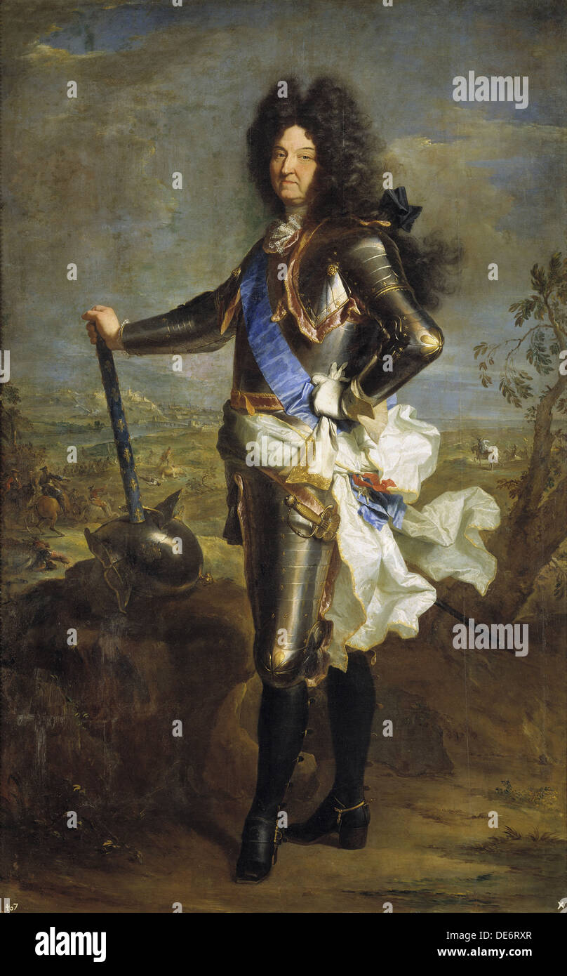 Ludwig XIV., König von Frankreich (1638-1715), 1701. Artist: Rigaud, Hyacinthe François Honoré (1659-1743) Stockfoto