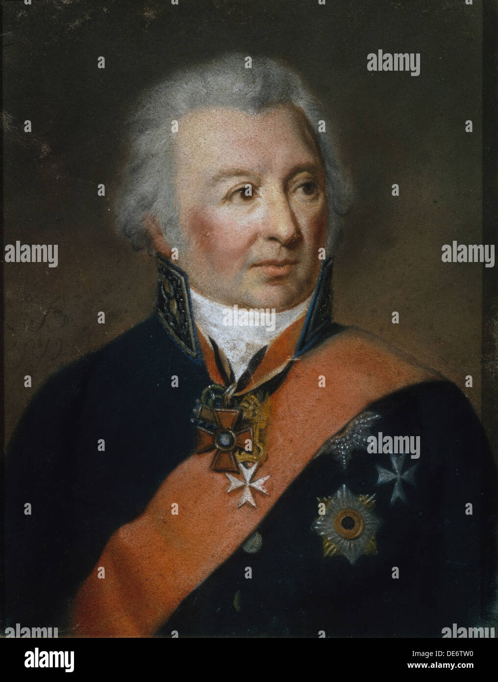 Porträt von Alexander Alexandrowitsch Sablukov (1749-1828), 1819. Künstler: Bardou, Karl Wilhelm (1750er Jahren nach 1842) Stockfoto