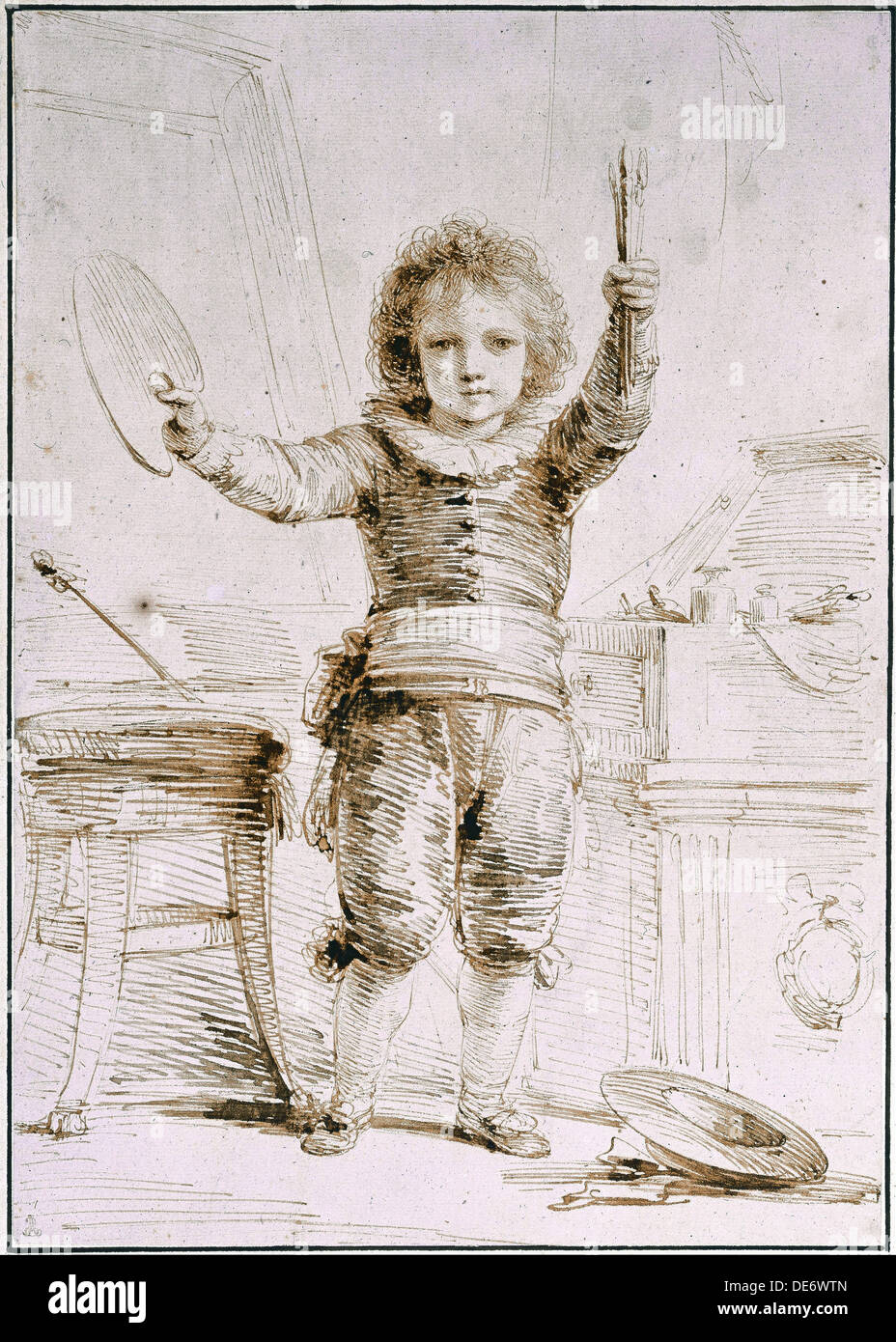 Der Sohn des Künstlers, C. 1793. Artist: Füger, Heinrich Friedrich (1751-1818) Stockfoto