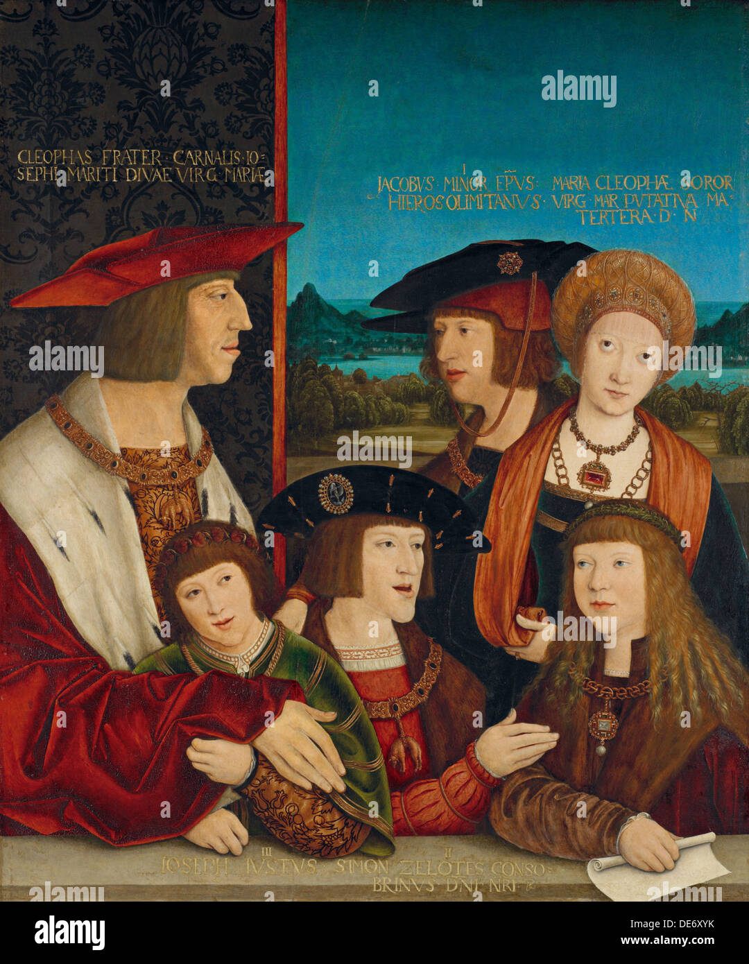 Porträt von Kaiser Maximilian I mit seiner Familie, 1516-1520. Künstler: Strigel, Bernhard (ca. 1460-1528) Stockfoto